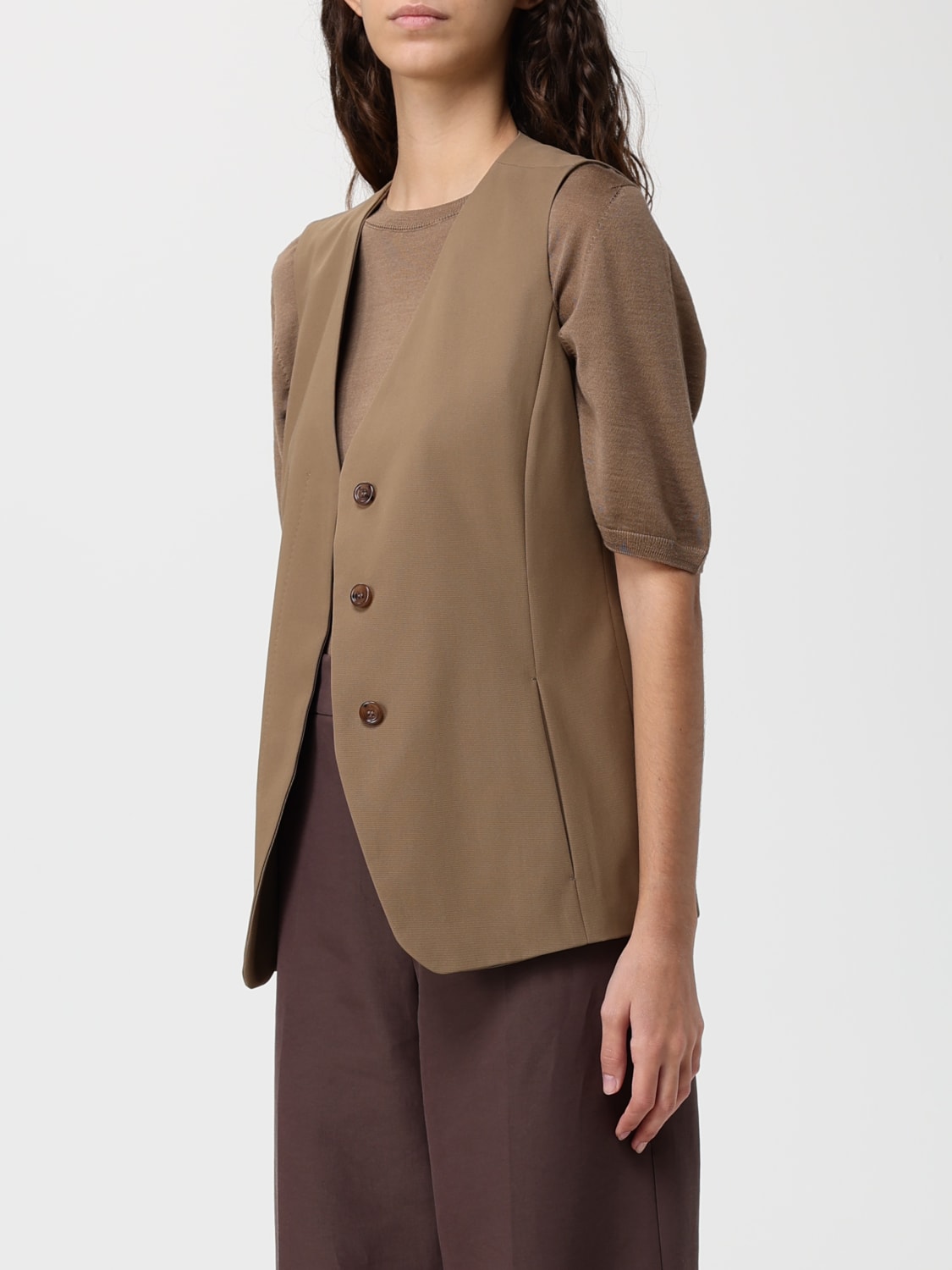 MAX MARA WESTE: Weste damen Max Mara, Braun - Img 4