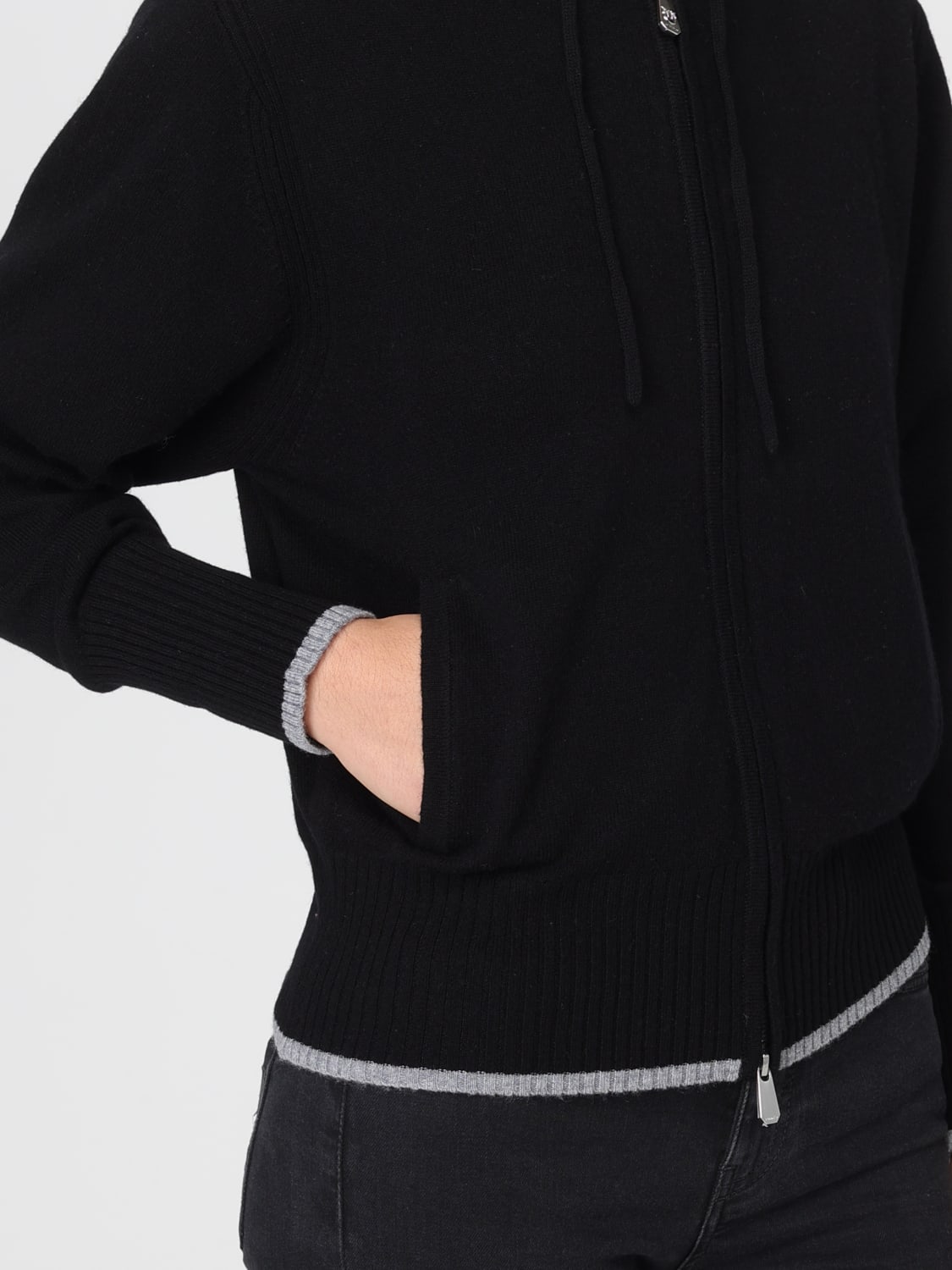 PINKO SUDADERA: Cárdigan mujer Pinko, Negro - Img 4