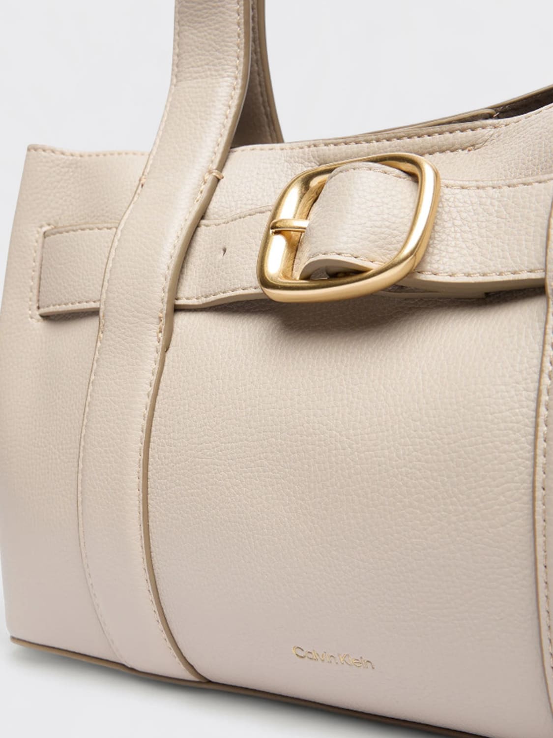 CALVIN KLEIN BORSA A MANO: Borsa Calvin Klein in pelle sintetica , Mastice - Img 3