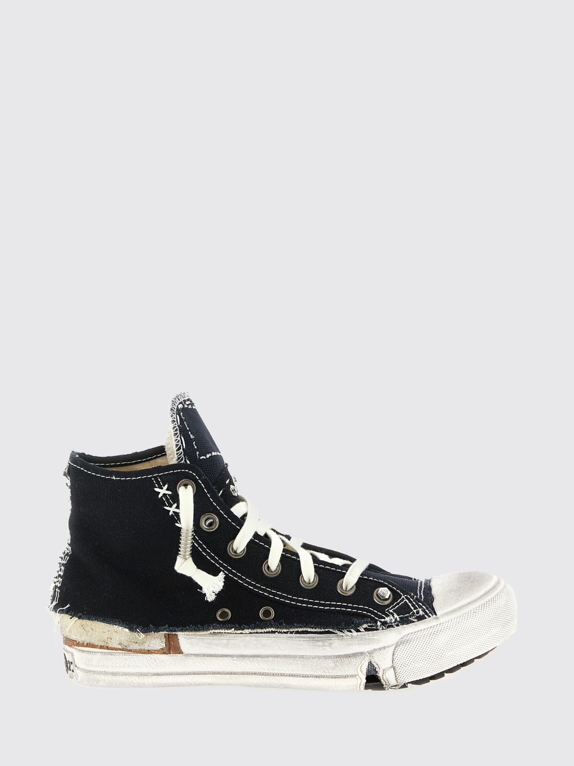 MAISON MARGIELA SNEAKERS: Sneakers Loved to Death Maison Margiela in canvas di cotone effetto used , Blue - Img 1