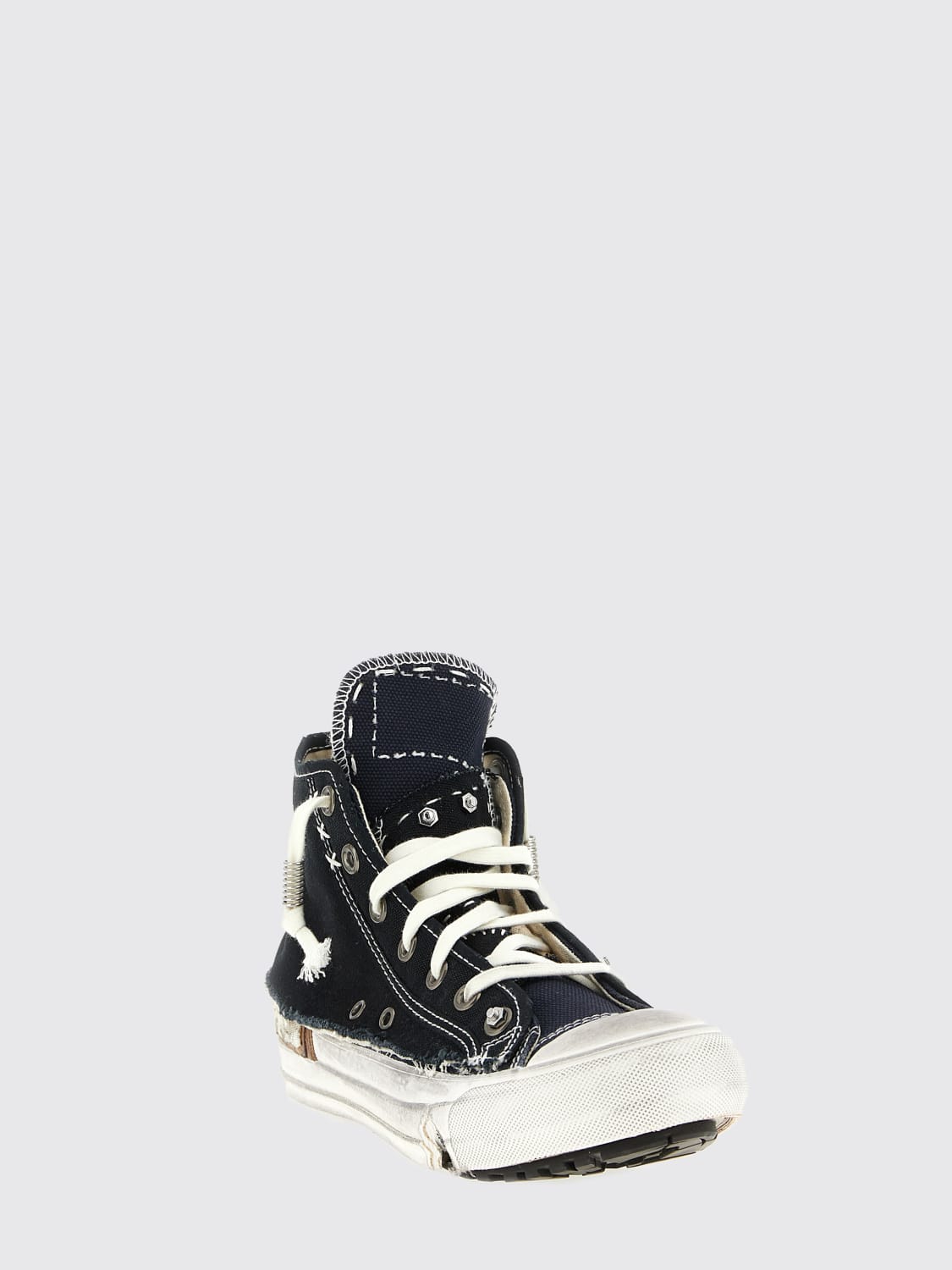 MAISON MARGIELA SNEAKERS: Sneakers Loved to Death Maison Margiela in canvas di cotone effetto used , Blue - Img 2
