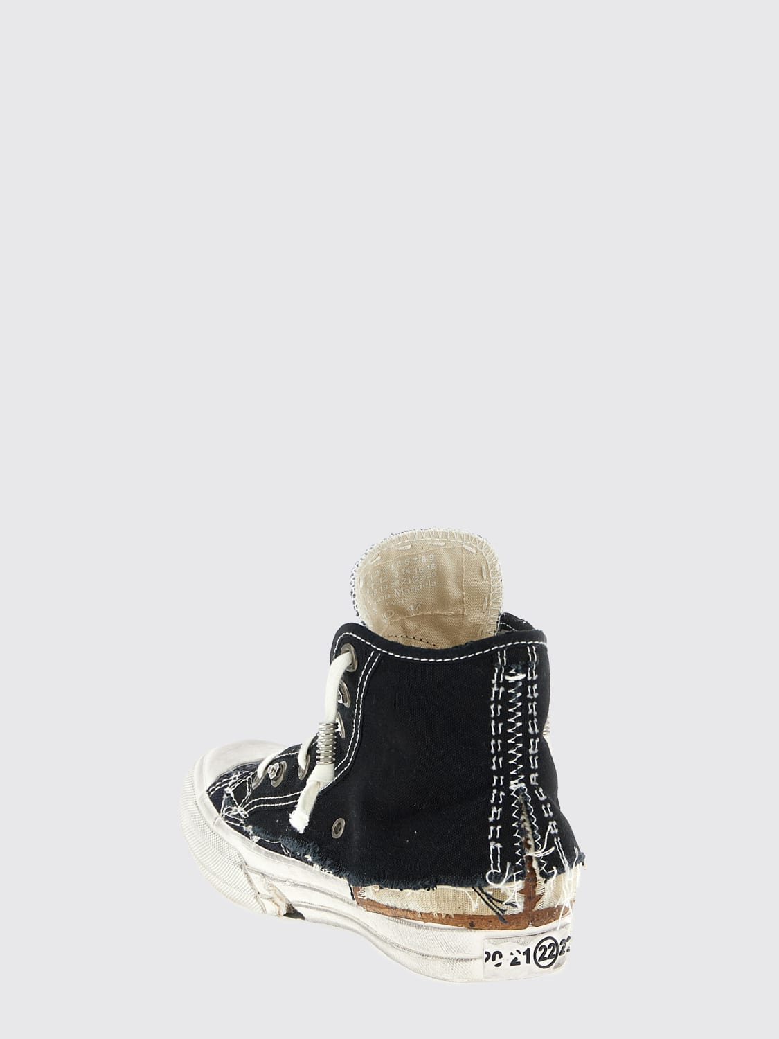 MAISON MARGIELA SNEAKERS: Sneakers Loved to Death Maison Margiela in canvas di cotone effetto used , Blue - Img 3