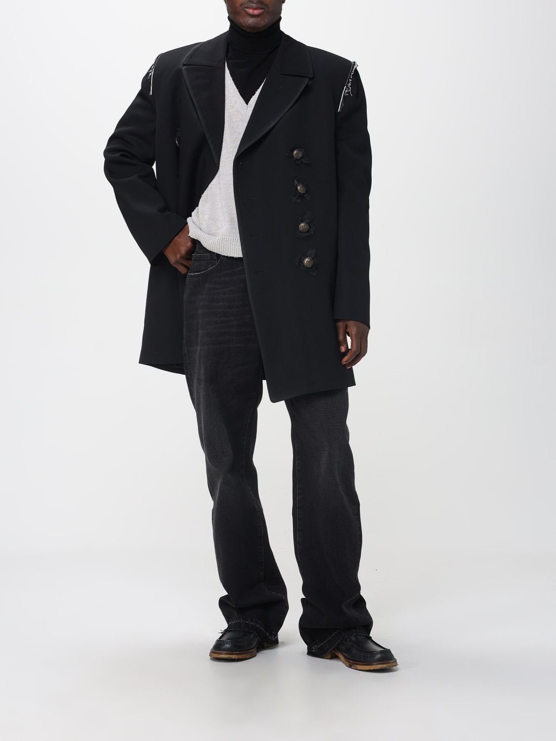 MAISON MARGIELA COAT: Trench coat men Maison Margiela, Black - Img 2