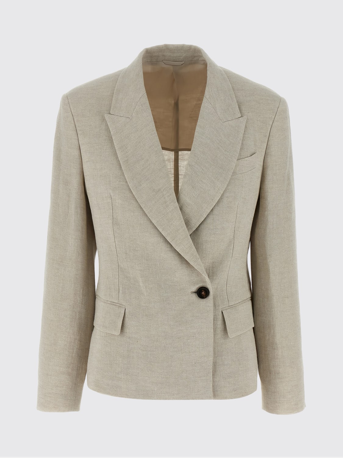 BRUNELLO CUCINELLI VESTE: Veste femme Brunello Cucinelli, Beige - Img 1
