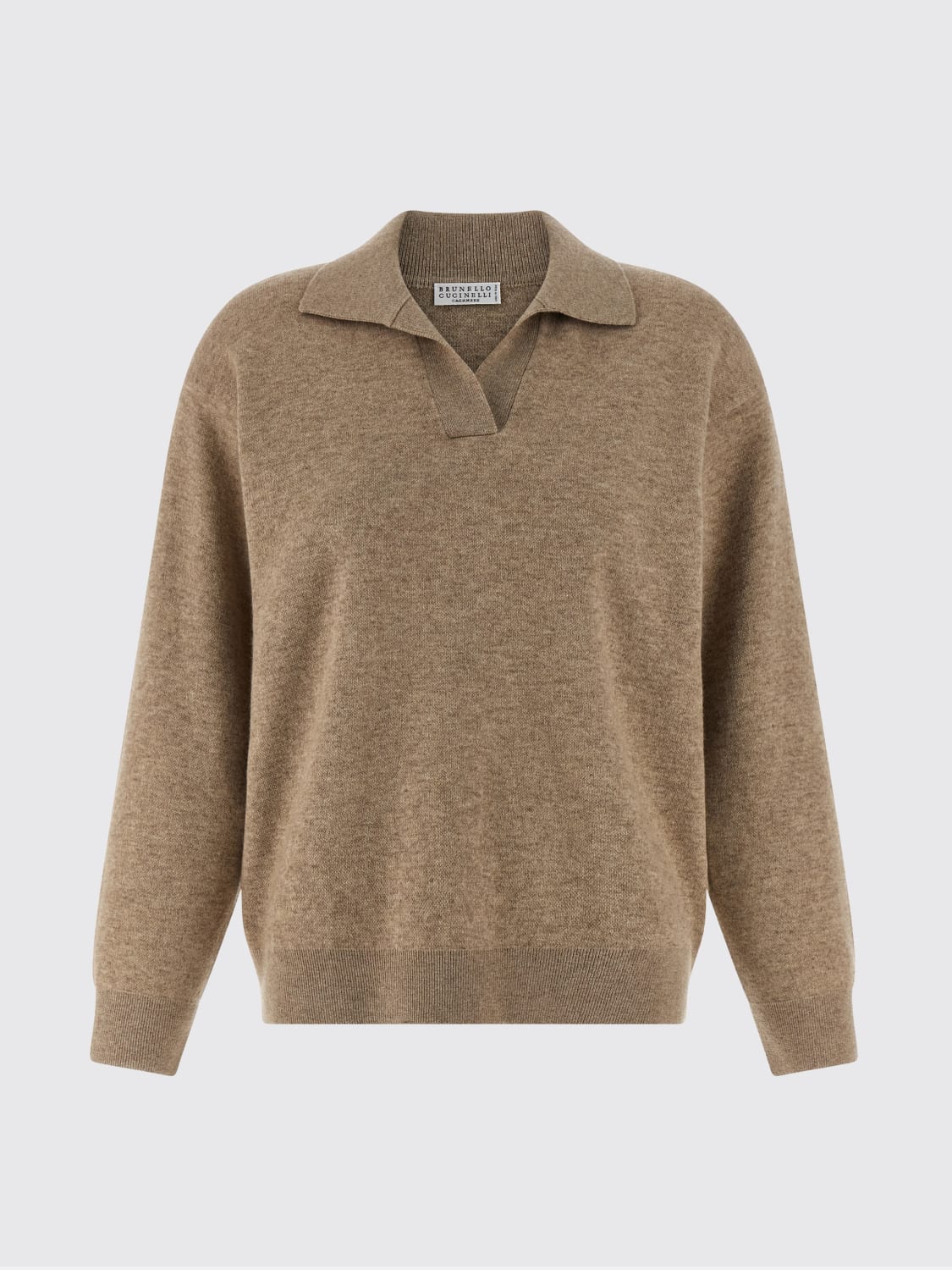 BRUNELLO CUCINELLI POLO: Polo femme Brunello Cucinelli, Beige - Img 1