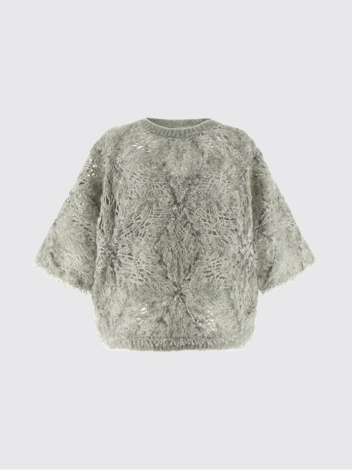 BRUNELLO CUCINELLI 毛衣: 针织开衫 女士 Brunello Cucinelli, 灰色 - Img 1