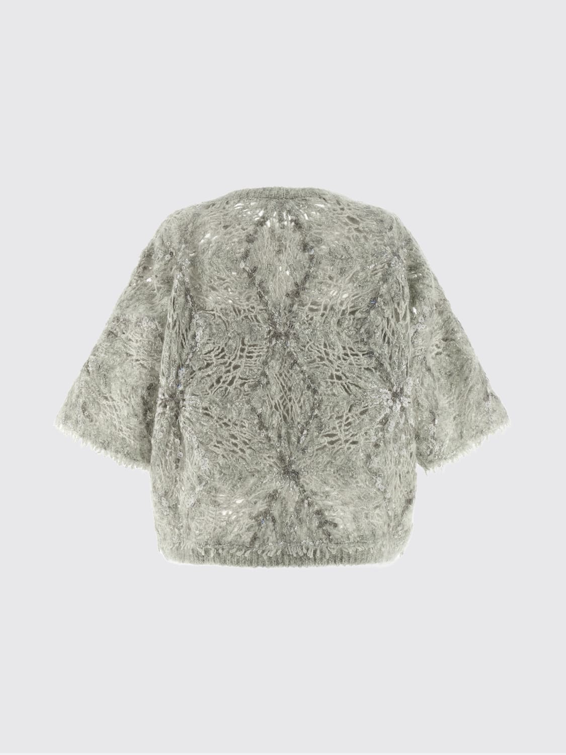 BRUNELLO CUCINELLI 毛衣: 针织开衫 女士 Brunello Cucinelli, 灰色 - Img 2