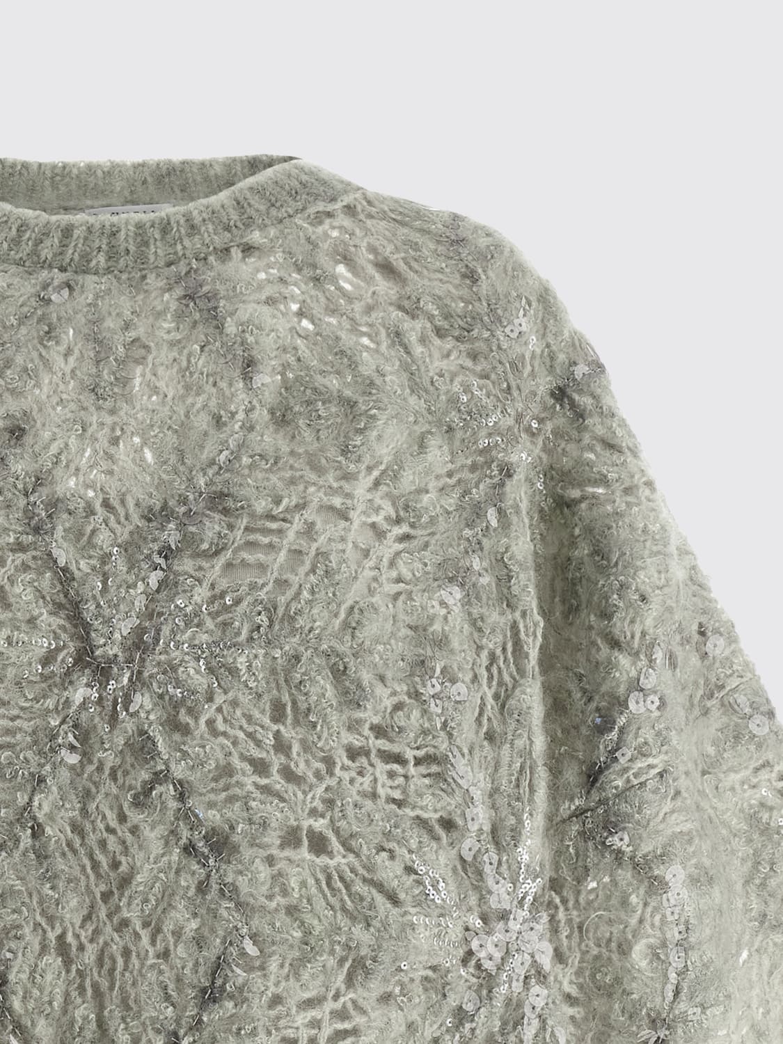 BRUNELLO CUCINELLI 毛衣: 针织开衫 女士 Brunello Cucinelli, 灰色 - Img 3