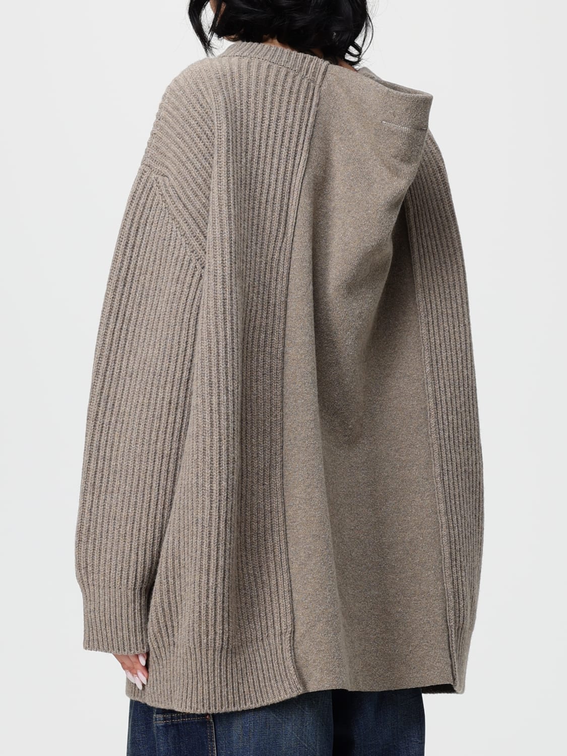 MM6 MAISON MARGIELA SWEATER: MM6 Maison Margiela women's sweater, Beige - Img 3