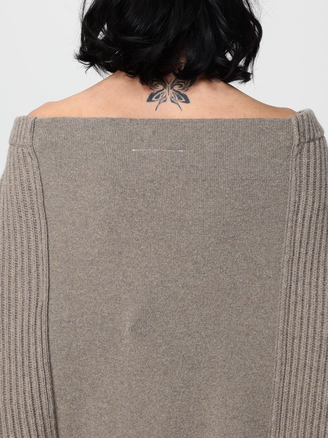 MM6 MAISON MARGIELA SWEATER: MM6 Maison Margiela women's sweater, Beige - Img 5