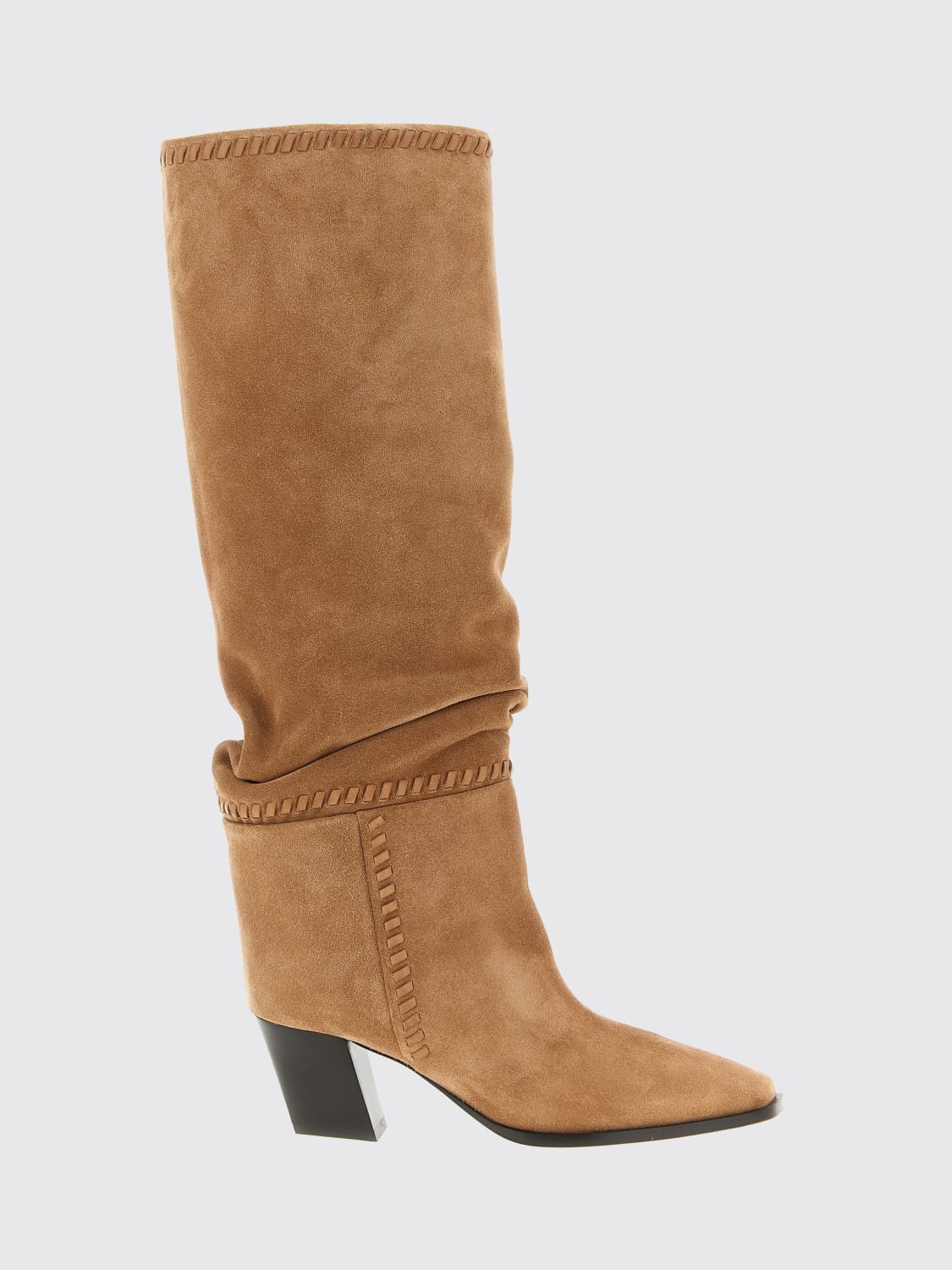 JIMMY CHOO BOOTS: Flat ankle boot woman Jimmy Choo, Beige - Img 1