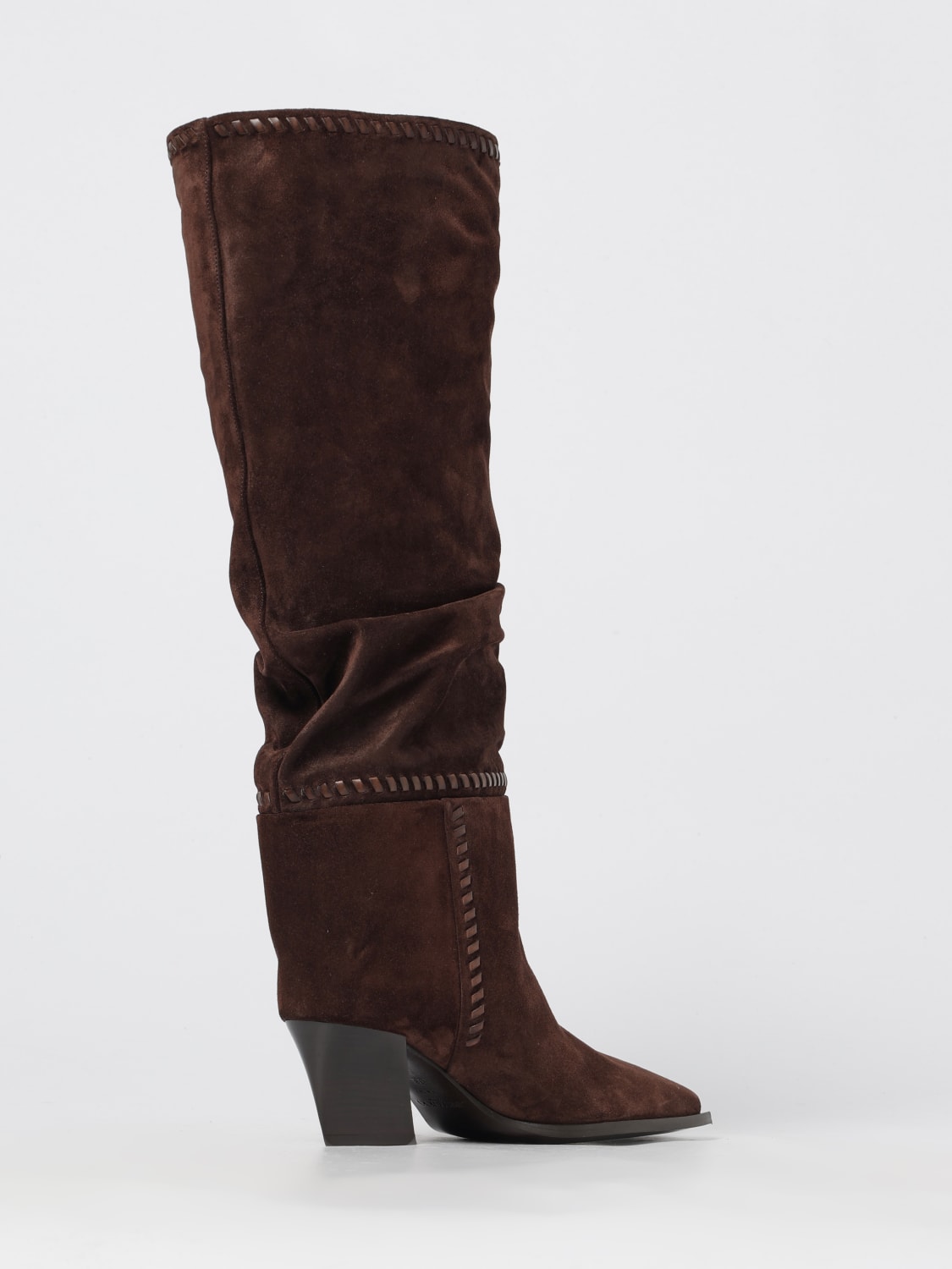 JIMMY CHOO BOOTS: Flat ankle boot woman Jimmy Choo, Brown - Img 3
