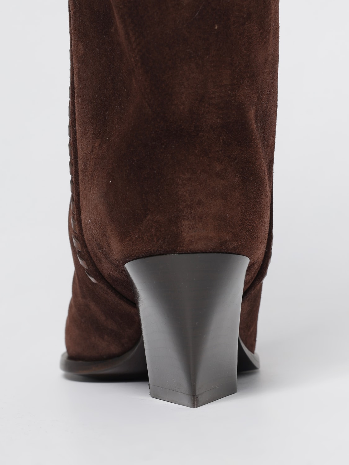 JIMMY CHOO BOOTS: Flat ankle boot woman Jimmy Choo, Brown - Img 4