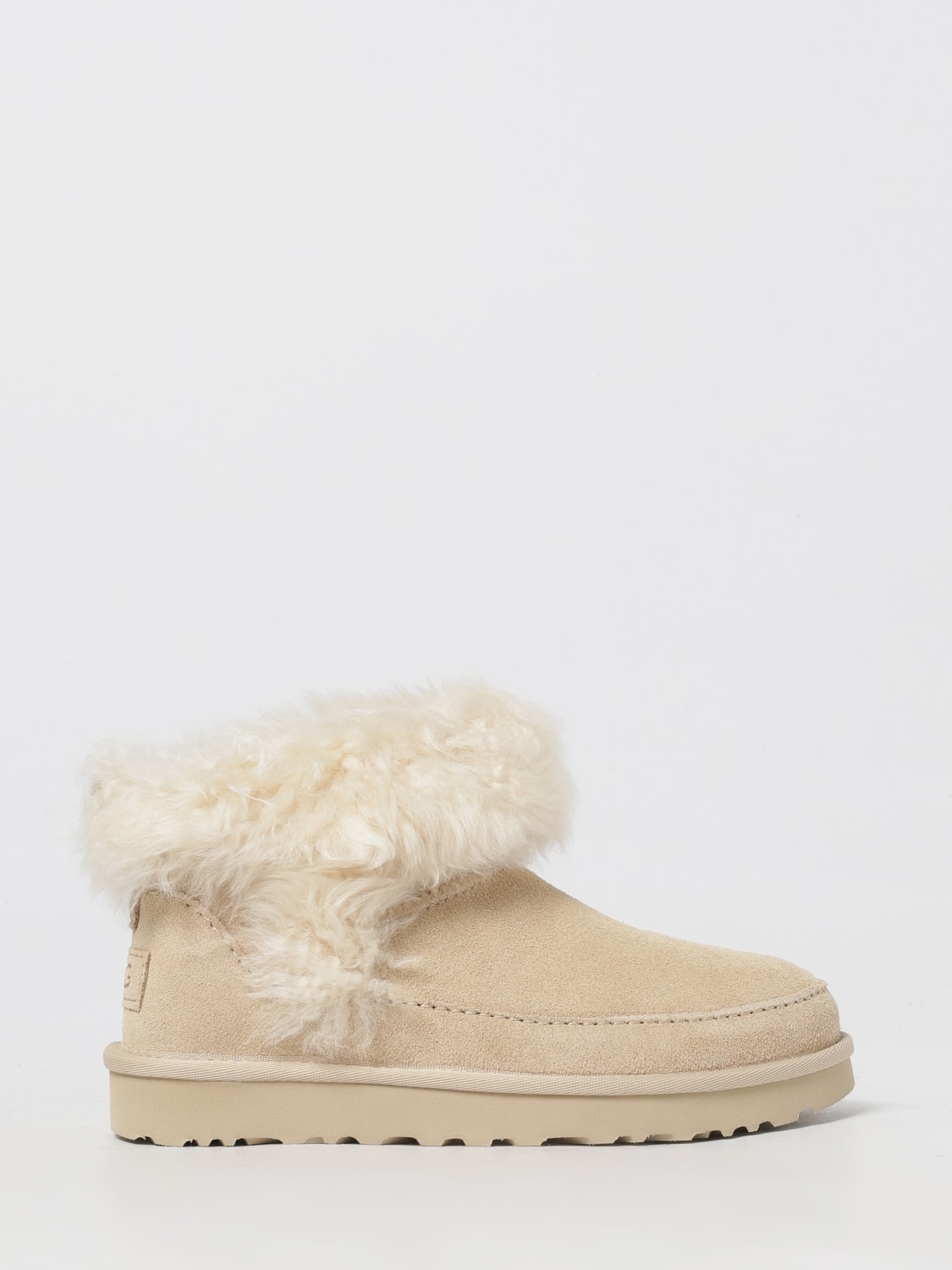 UGG STIVALI: Stivaletto Classic Mini Chalet UGG in camoscio, Beige - Img 1