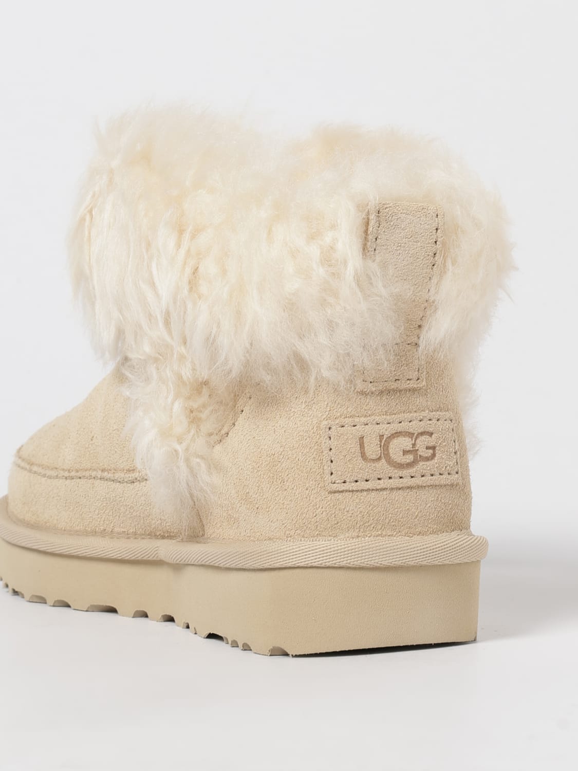 UGG STIVALI: Stivaletto Classic Mini Chalet UGG in camoscio, Beige - Img 4