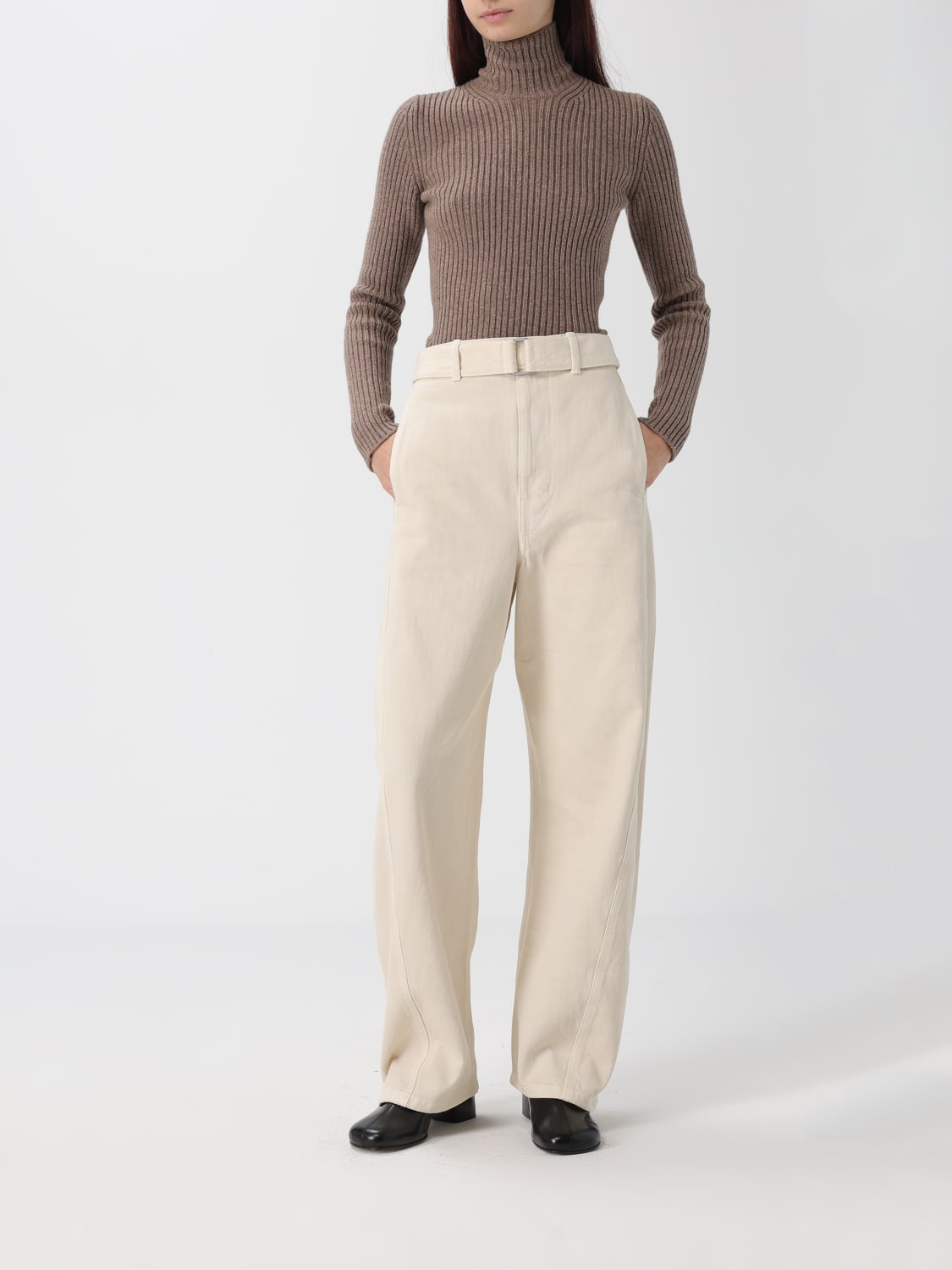 LEMAIRE PANTS: Pants woman Lemaire, Beige - Img 2
