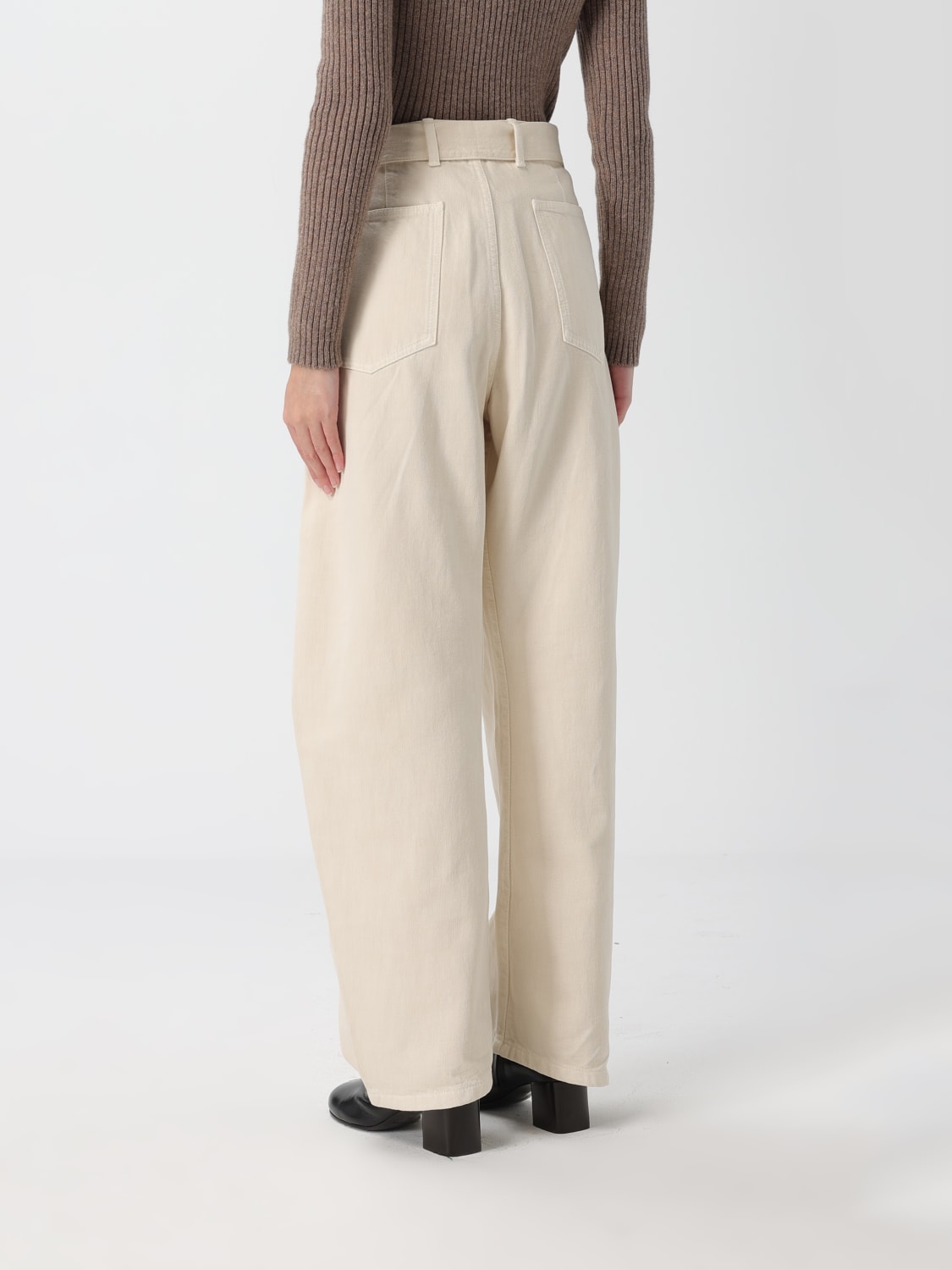 LEMAIRE PANTS: Pants woman Lemaire, Beige - Img 3