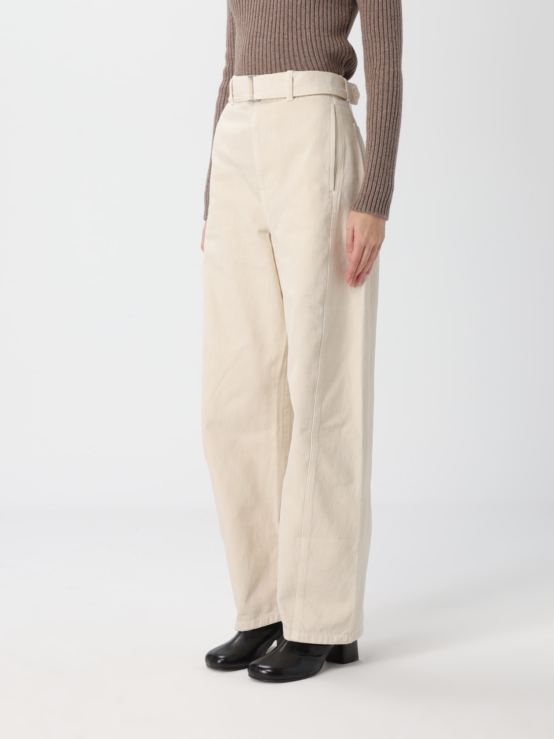 LEMAIRE PANTS: Pants woman Lemaire, Beige - Img 4