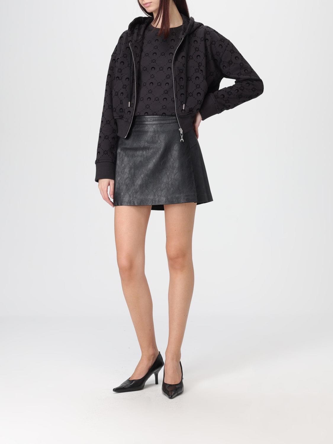 MARINE SERRE SWEATSHIRT: Sweatshirt woman Marine Serre, Black - Img 2