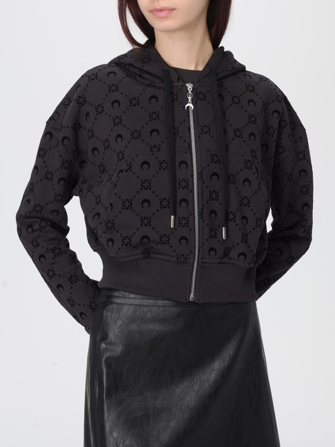 MARINE SERRE SWEATSHIRT: Sweatshirt woman Marine Serre, Black - Img 5