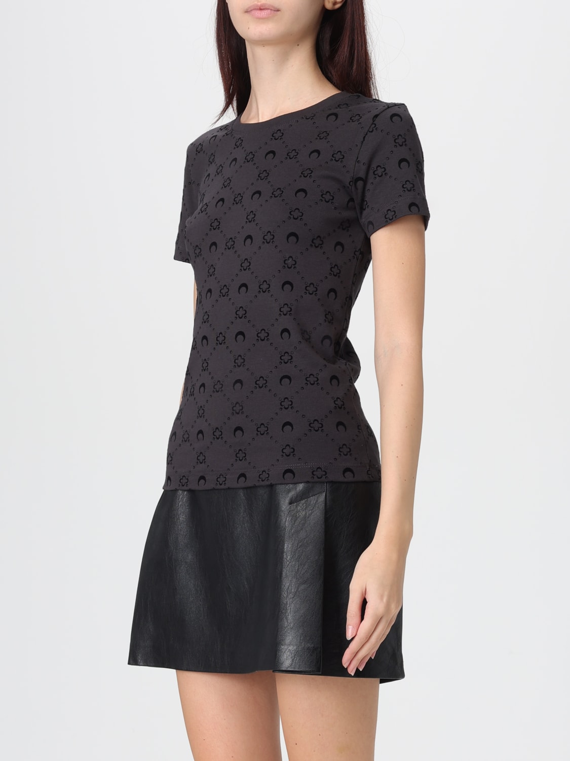 MARINE SERRE T-SHIRT: T-shirt woman Marine Serre, Black - Img 4