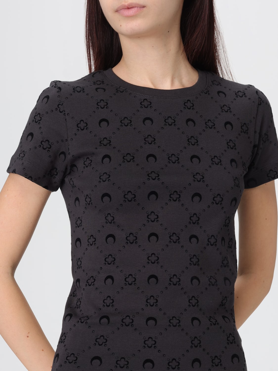 MARINE SERRE T-SHIRT: T-shirt woman Marine Serre, Black - Img 5
