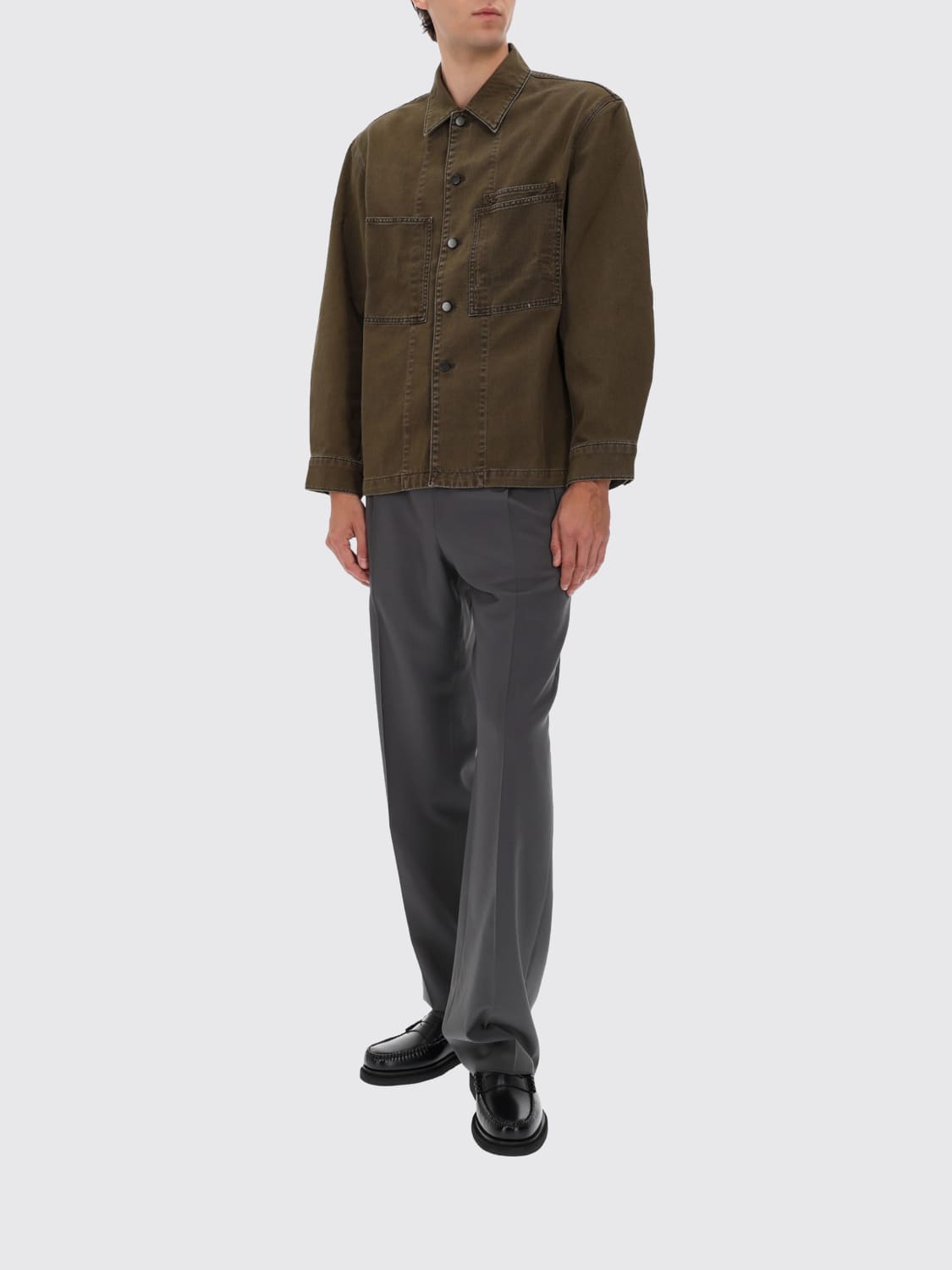 LEMAIRE CAMICIA: Camicia Lemaire in denim , Verde - Img 2