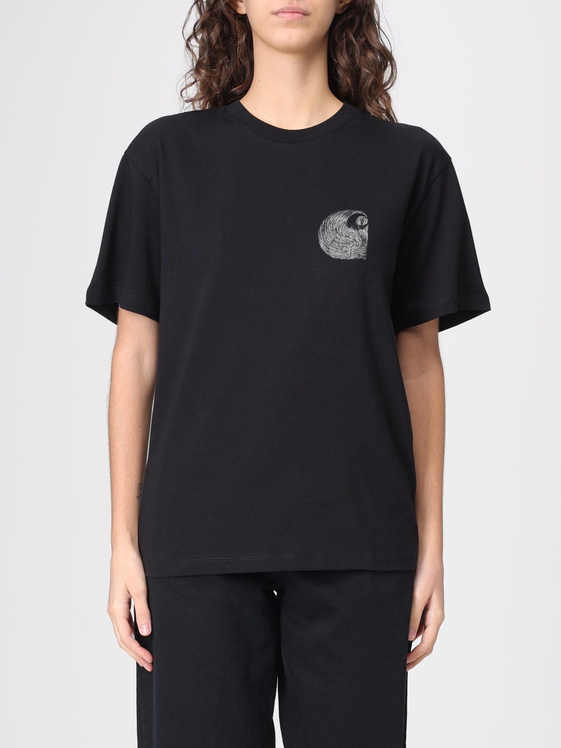 CARHARTT WIP T-SHIRT: T-shirt woman Carhartt Wip, Black - Img 1