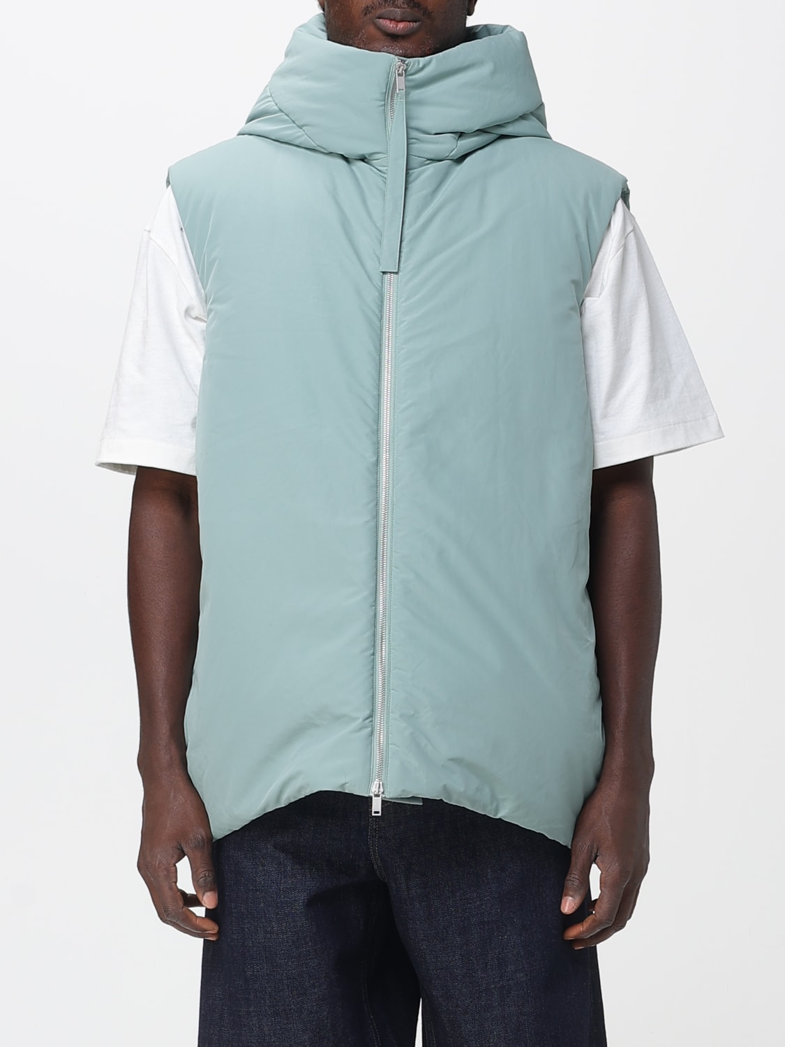 JIL SANDER CHALECO: Chaleco hombre Jil Sander, Verde - Img 1