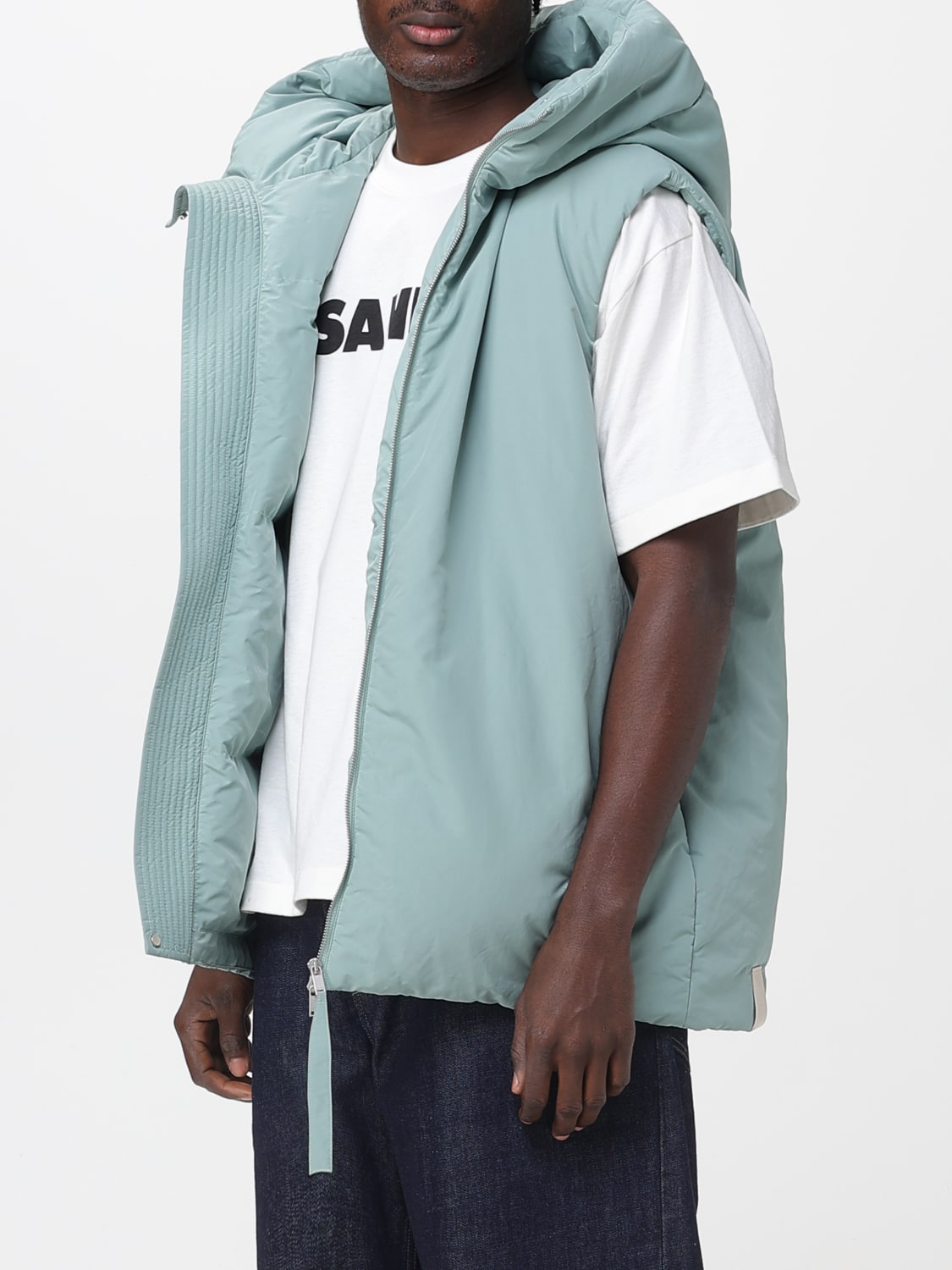 JIL SANDER CHALECO: Chaleco hombre Jil Sander, Verde - Img 4