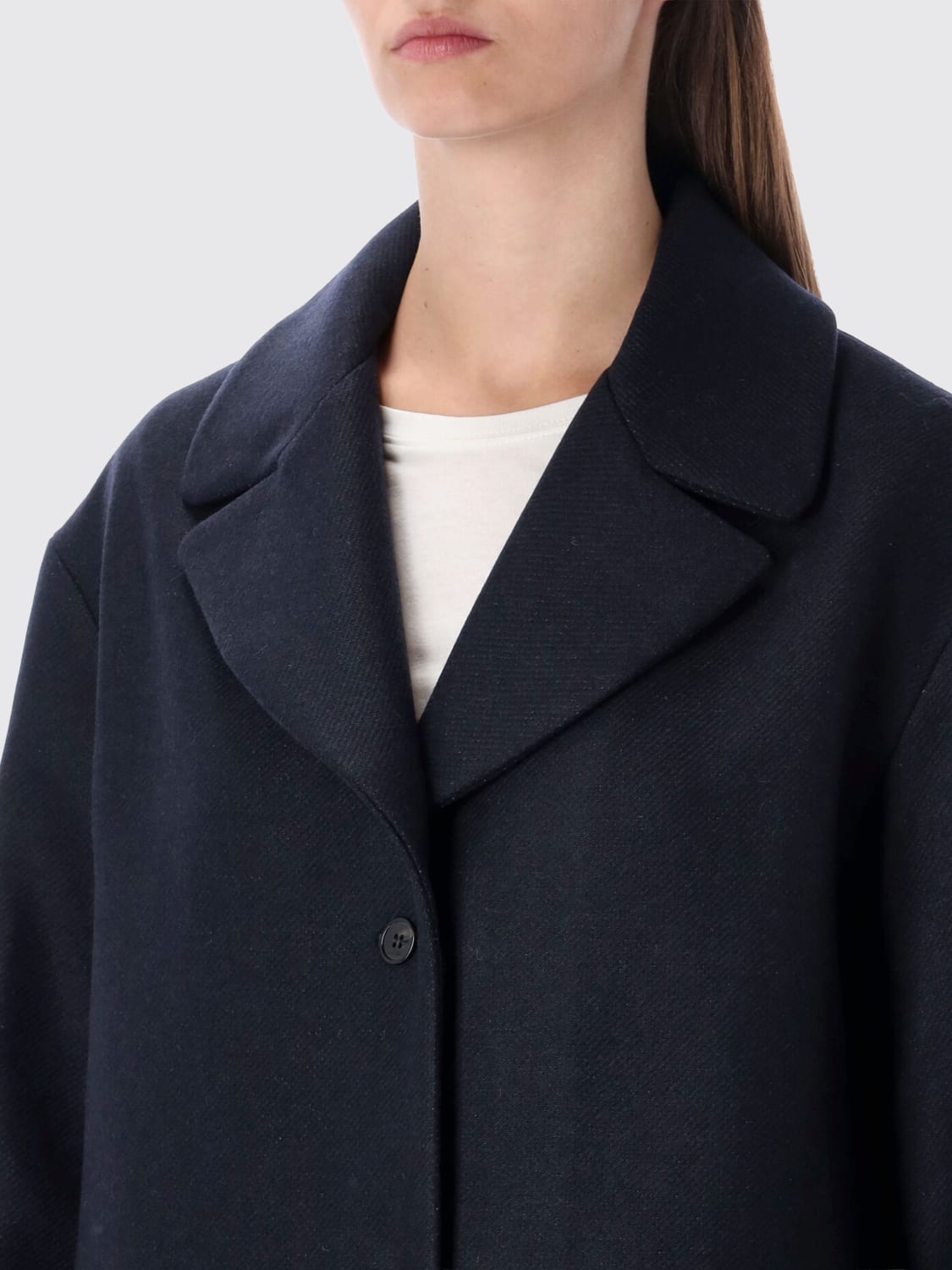 A.P.C. COAT: Coat woman A.P.C., Blue - Img 3
