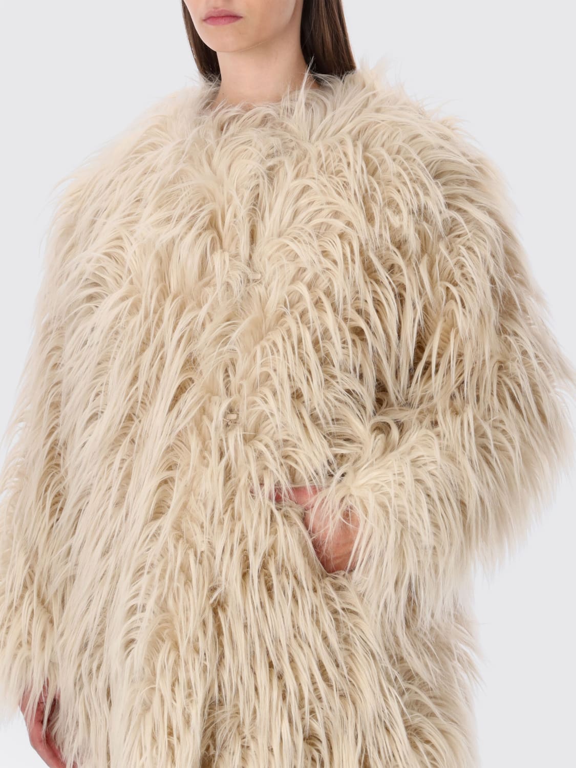 GOLDBERGH ABRIGO DE PIEL: Abrigo mujer Goldbergh, Blanco - Img 3