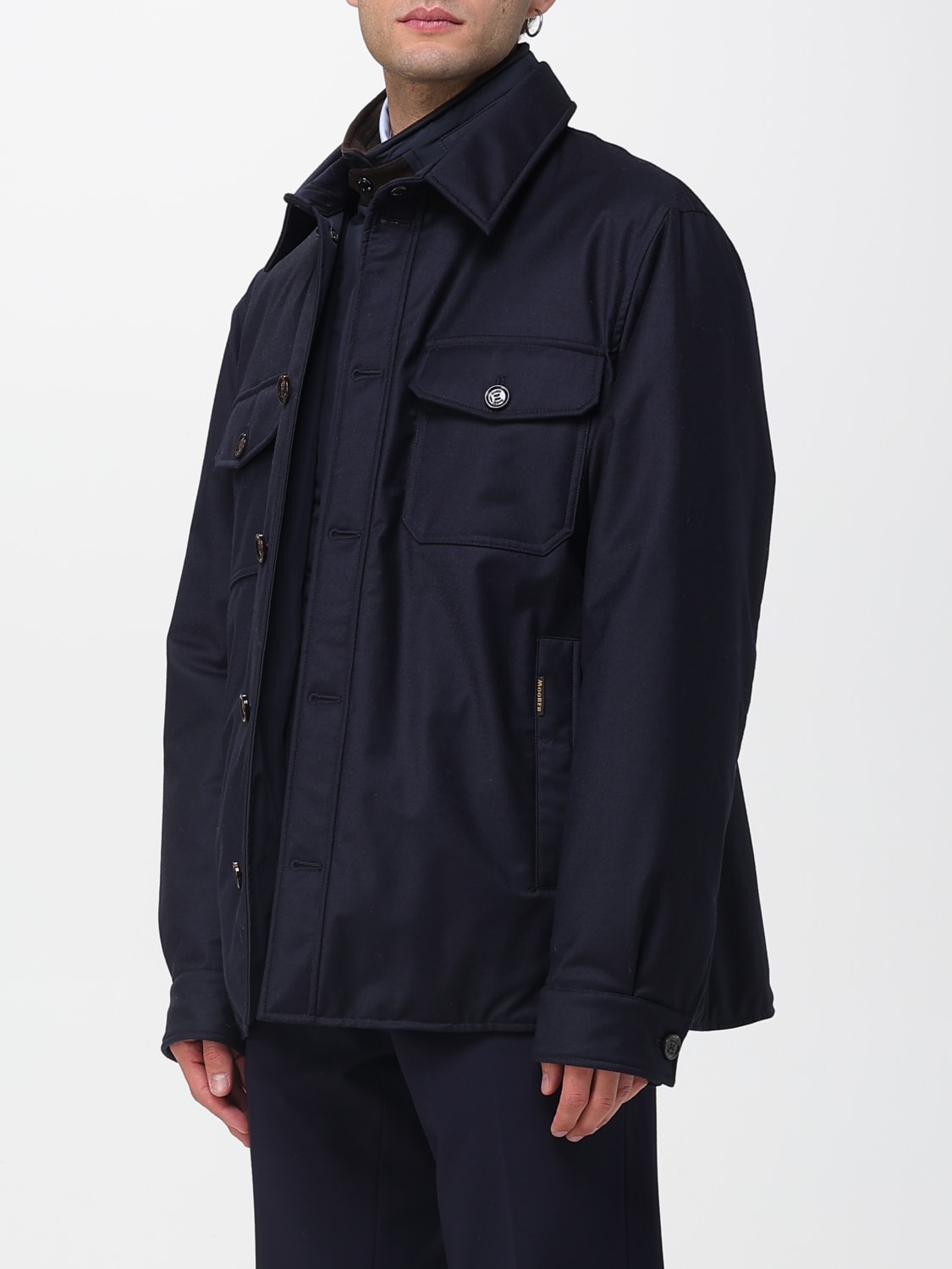 MOORER ジャケット: コート メンズ Moorer, ブルー - Img 3