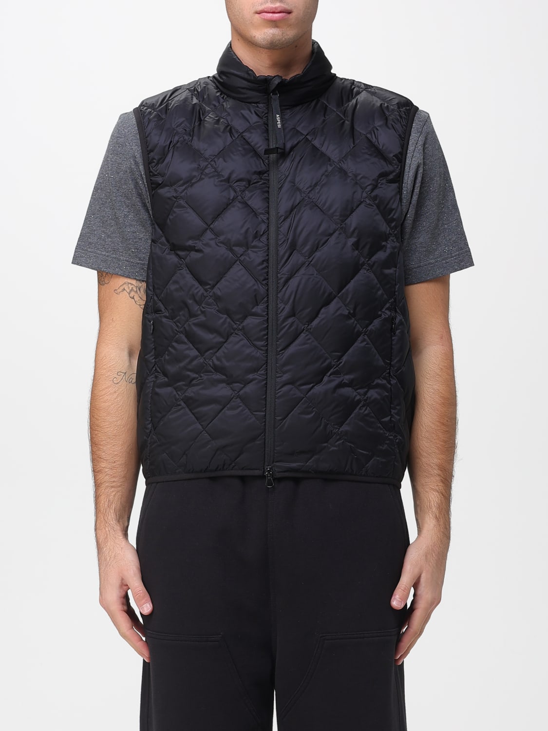 ASPESI WESTE: Weste herren Aspesi, Schwarz - Img 1