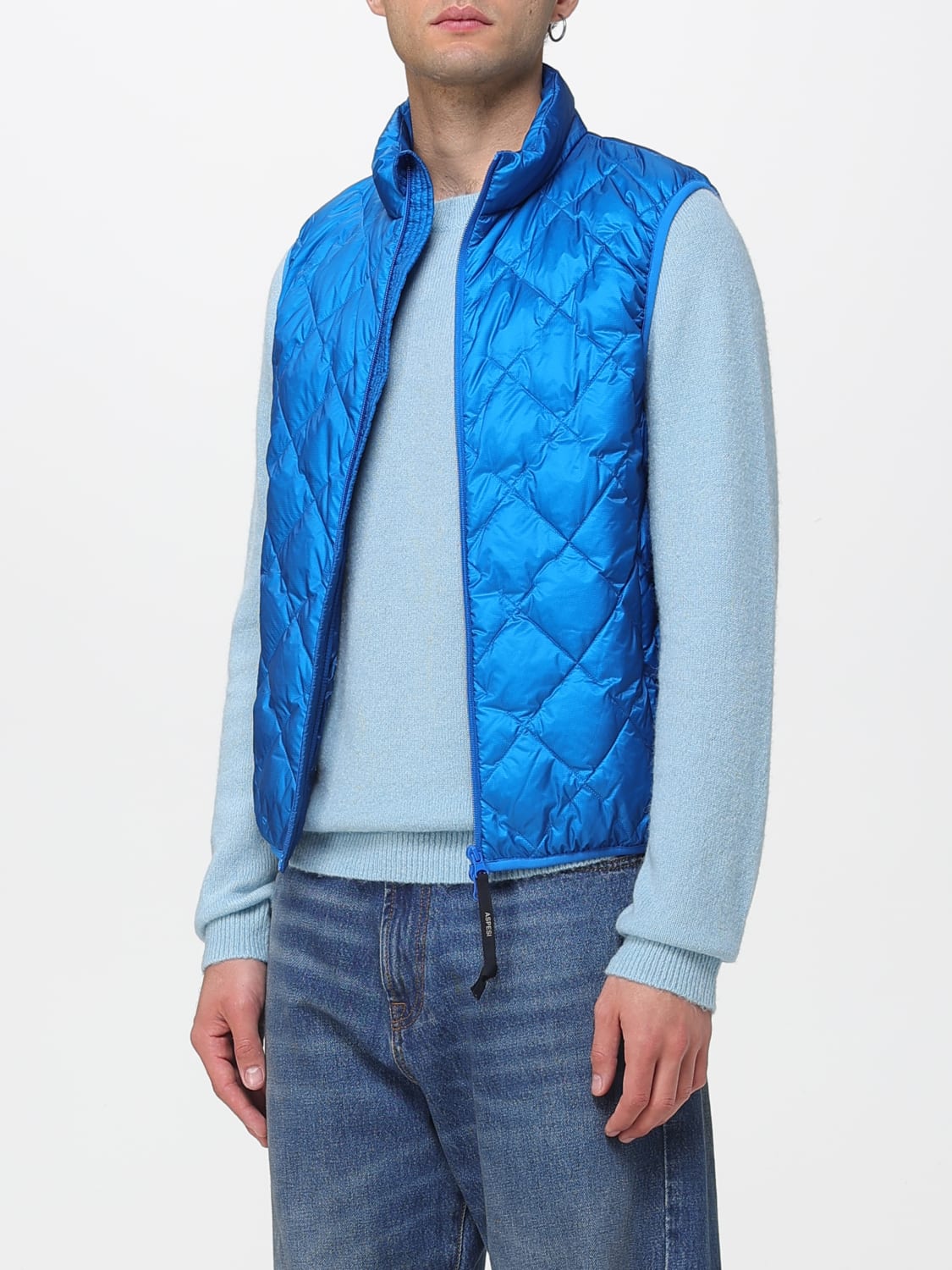 ASPESI WESTE: Weste herren Aspesi, Hellblau - Img 3