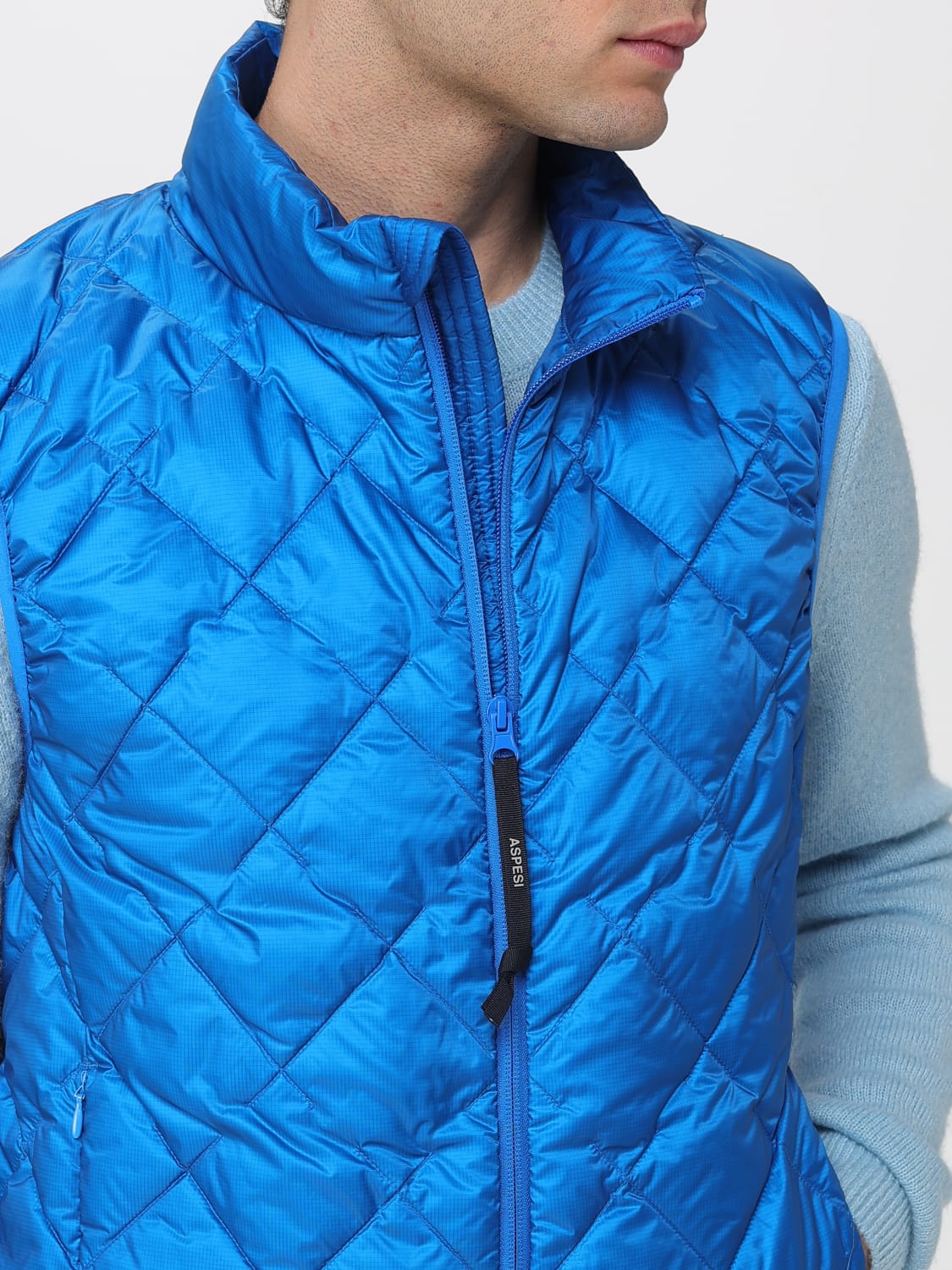 ASPESI WESTE: Weste herren Aspesi, Hellblau - Img 4