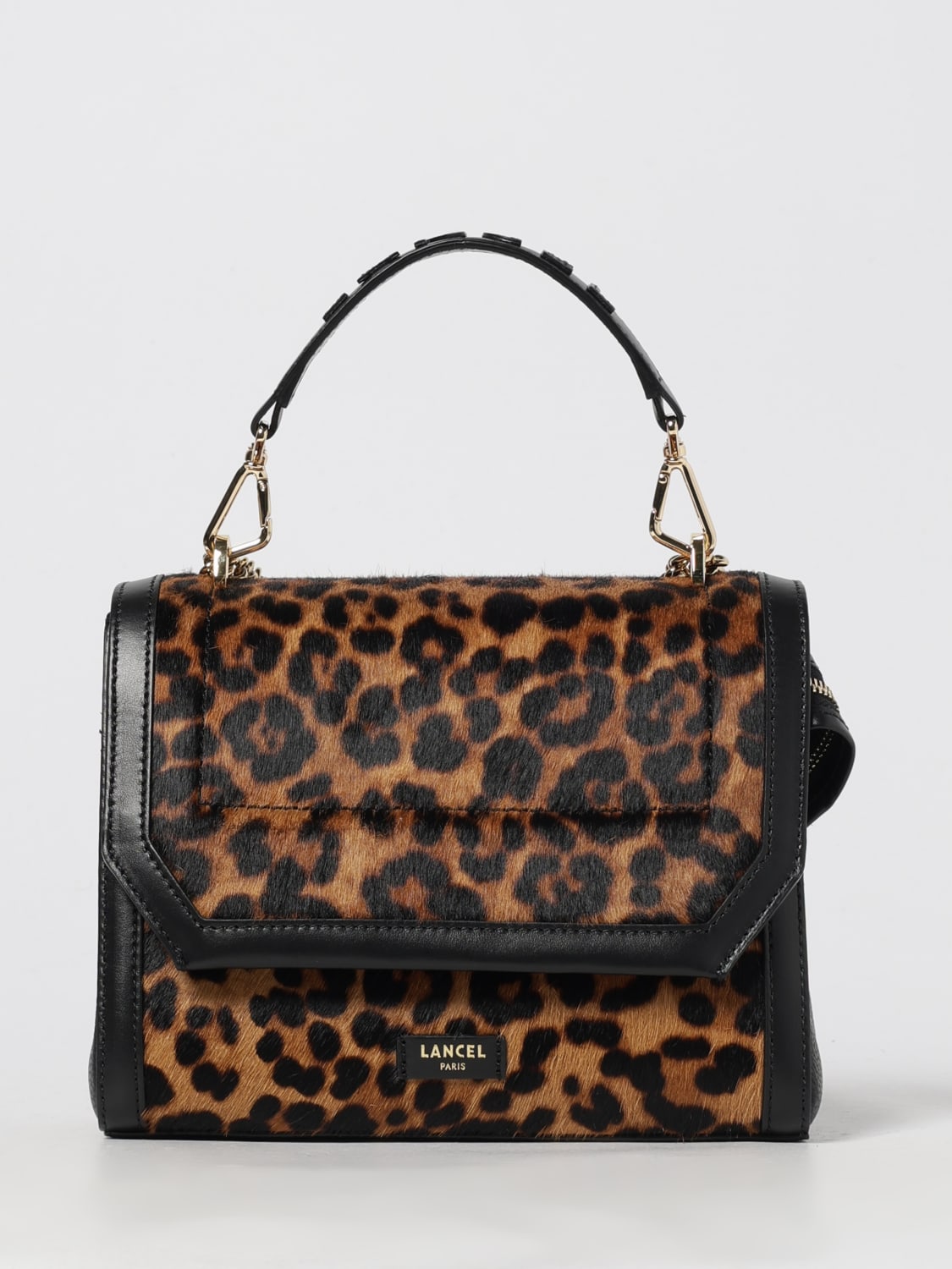LANCEL BORSA A TRACOLLA: Borsa a spalla animalier in pelle Lancel, Savana - Img 1