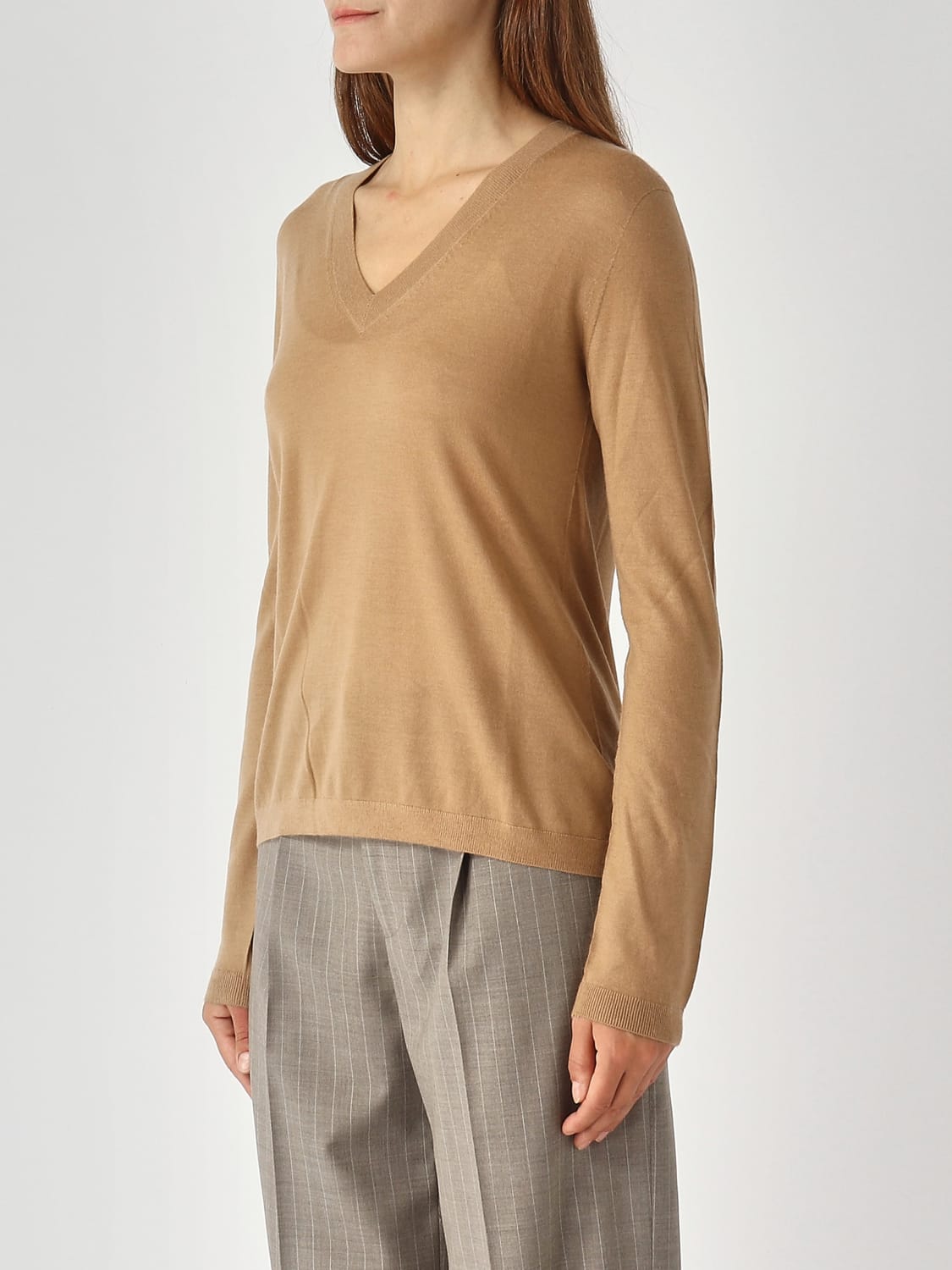 MM MAX MARA PULLOVER: Pullover damen Mm Max Mara, Camel - Img 3
