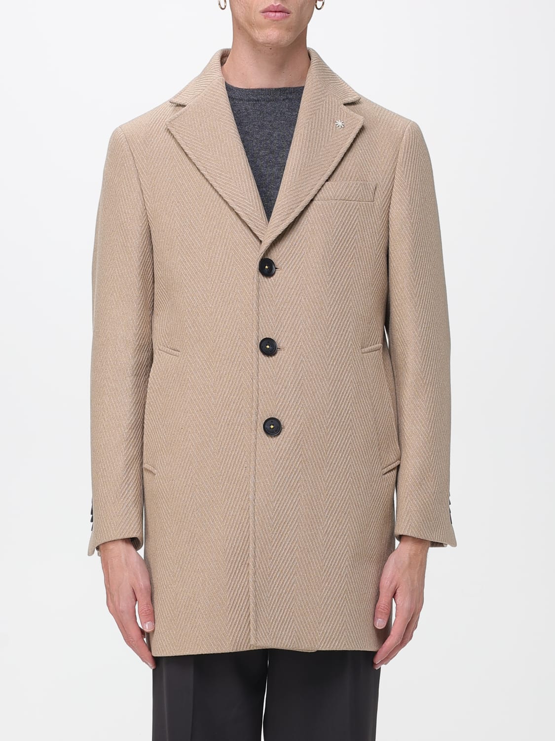 MANUEL RITZ COAT: Coat men Manuel Ritz, Beige - Img 1