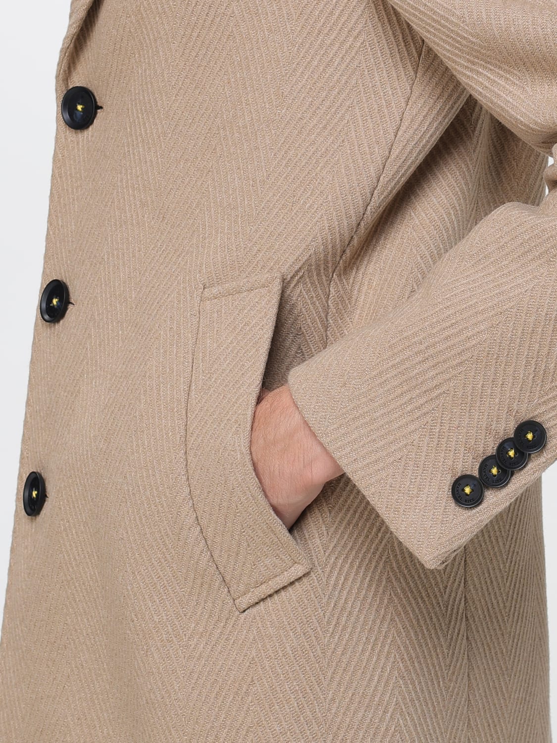 MANUEL RITZ COAT: Coat men Manuel Ritz, Beige - Img 4