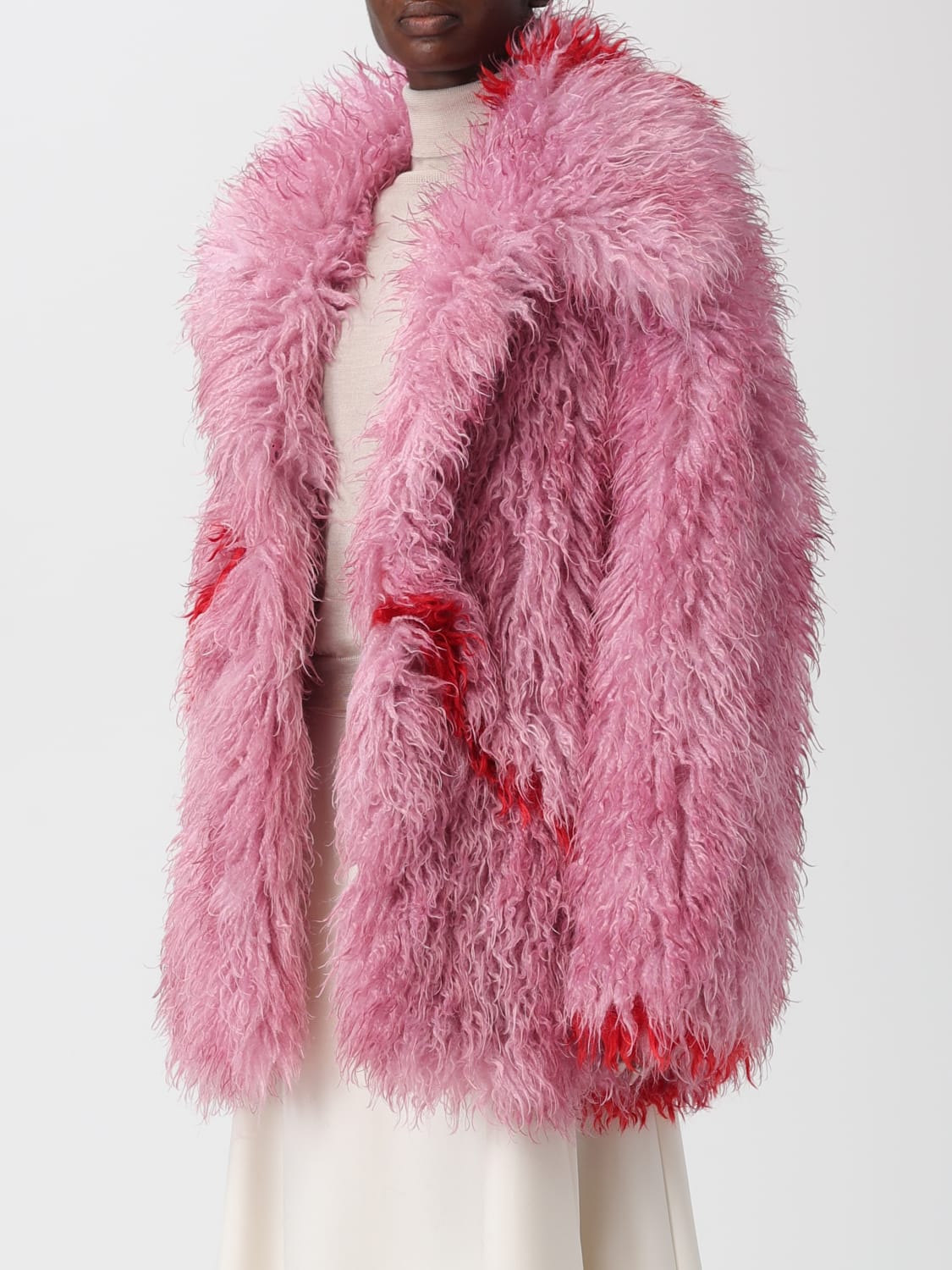 JAKKE PELZMANTEL: Mantel damen Jakke, Pink - Img 3