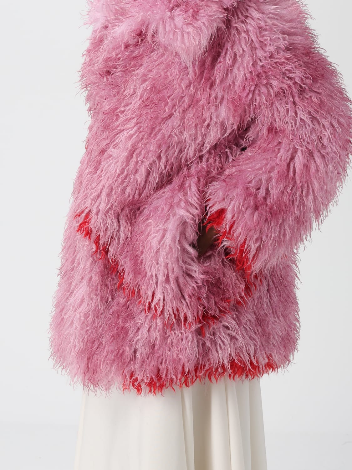 JAKKE PELZMANTEL: Mantel damen Jakke, Pink - Img 4