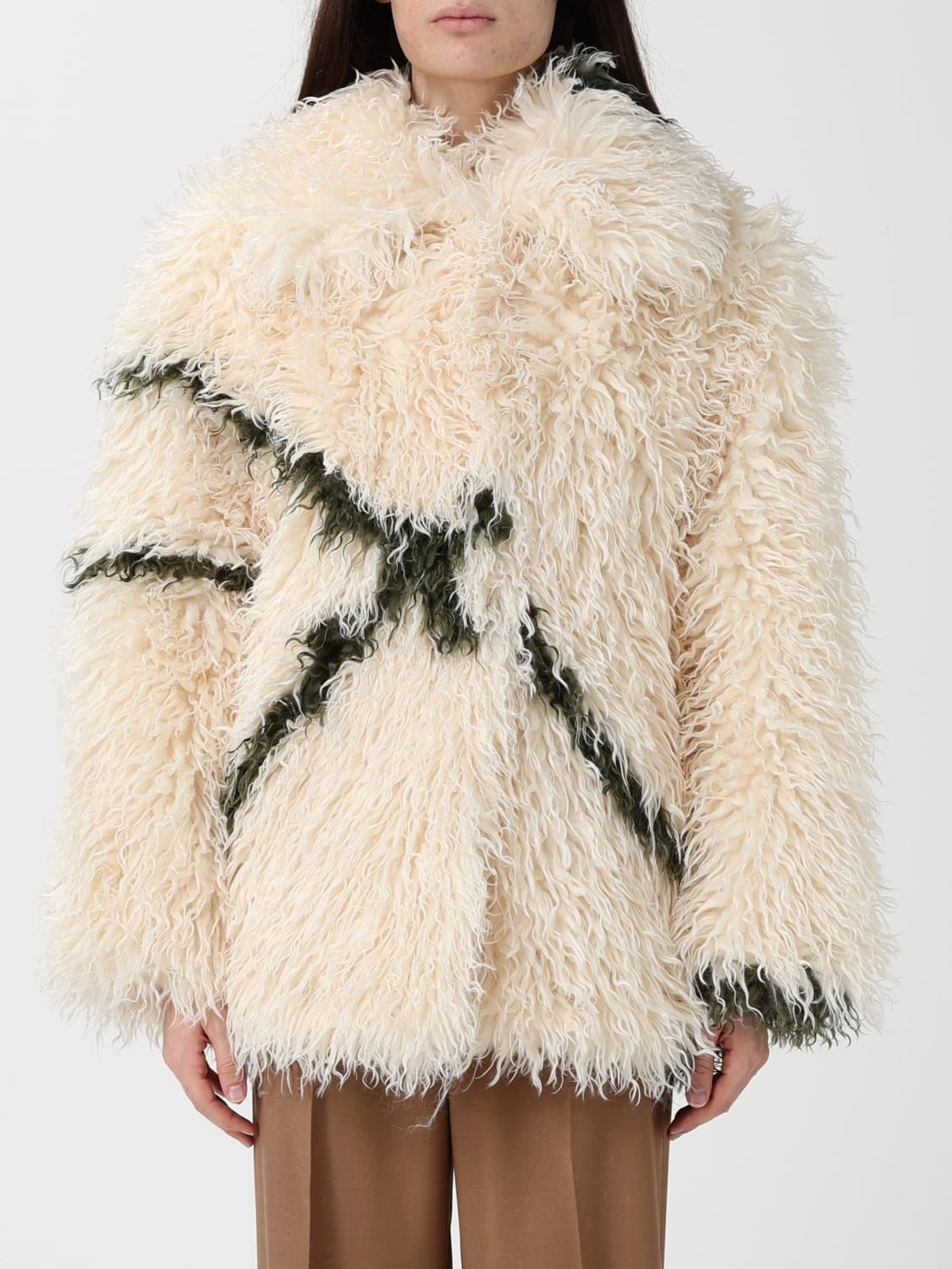 JAKKE PELZMANTEL: Mantel damen Jakke, Cream - Img 1