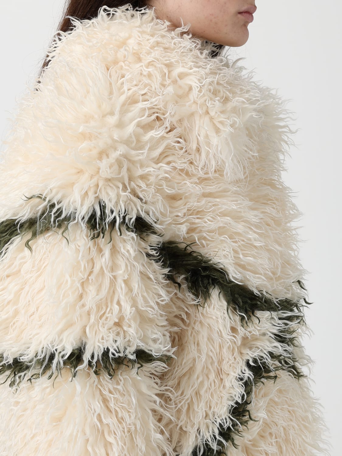 JAKKE PELZMANTEL: Mantel damen Jakke, Cream - Img 4