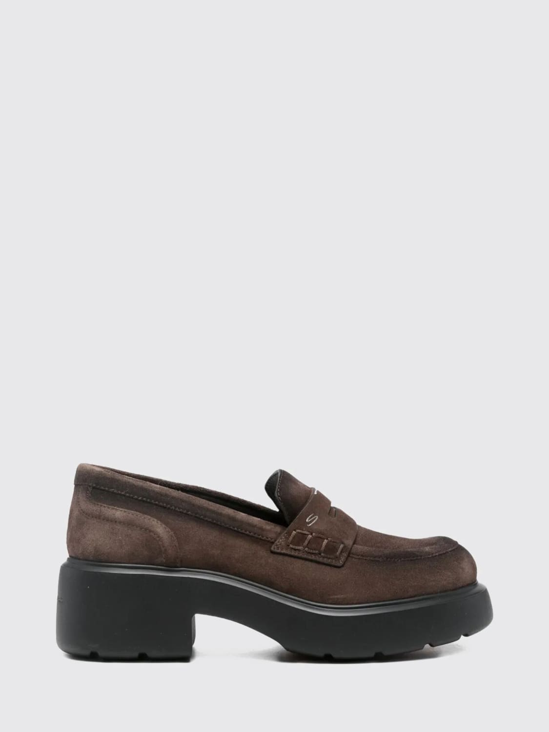 SANTONI LOAFER: Shoes woman Santoni, Brown - Img 1