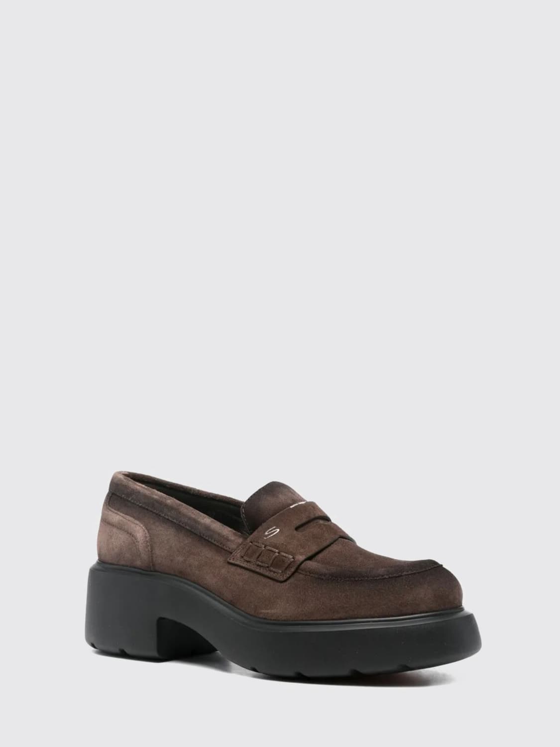SANTONI LOAFER: Shoes woman Santoni, Brown - Img 2