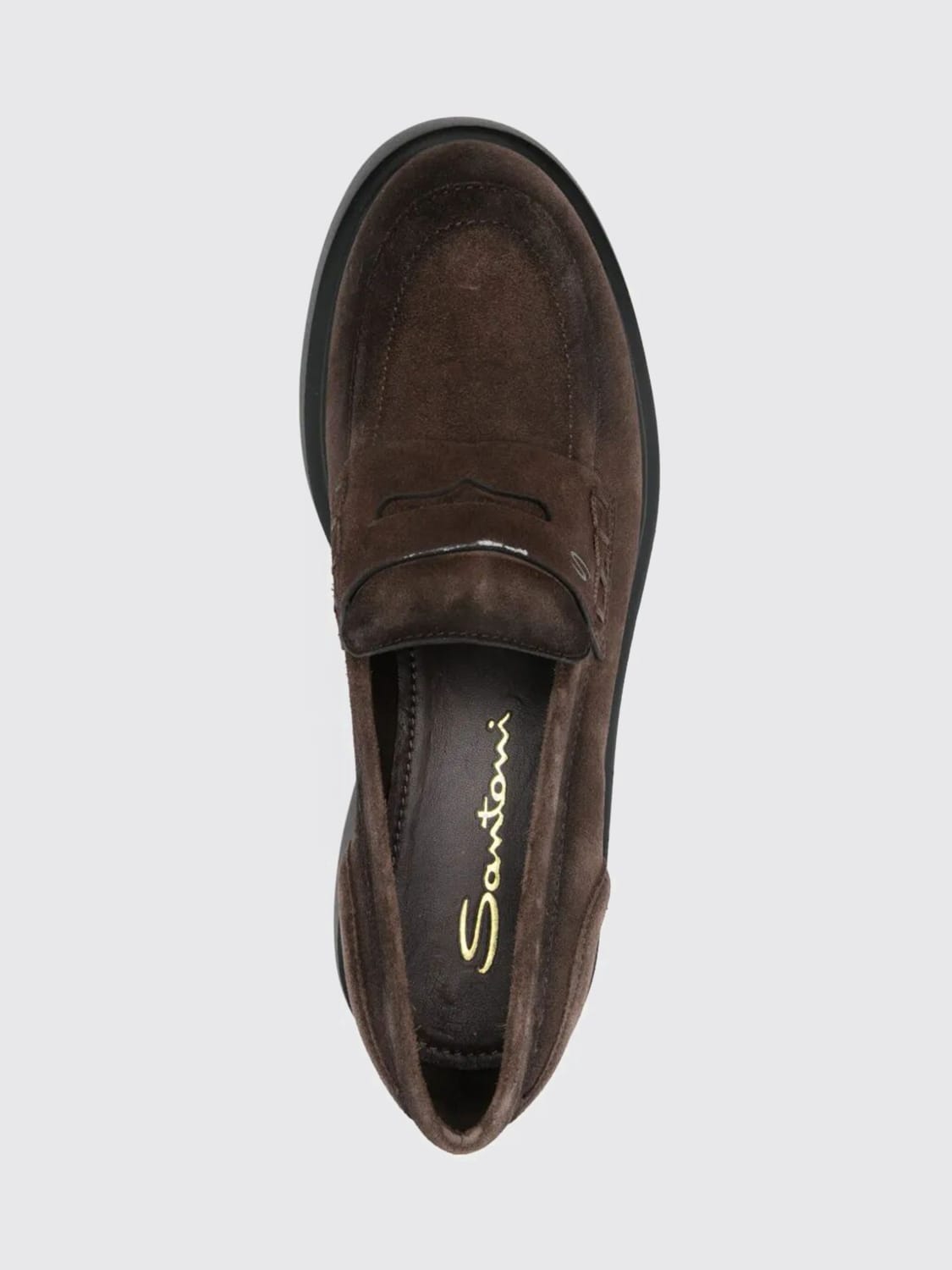 SANTONI LOAFER: Shoes woman Santoni, Brown - Img 4