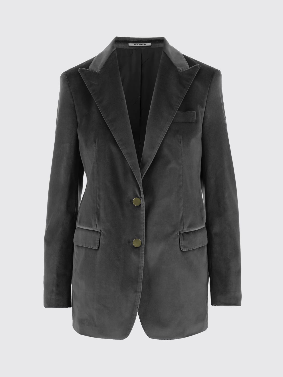 TAGLIATORE GIACCA: Blazer monopetto in velluto Tagliatore, Nero - Img 1
