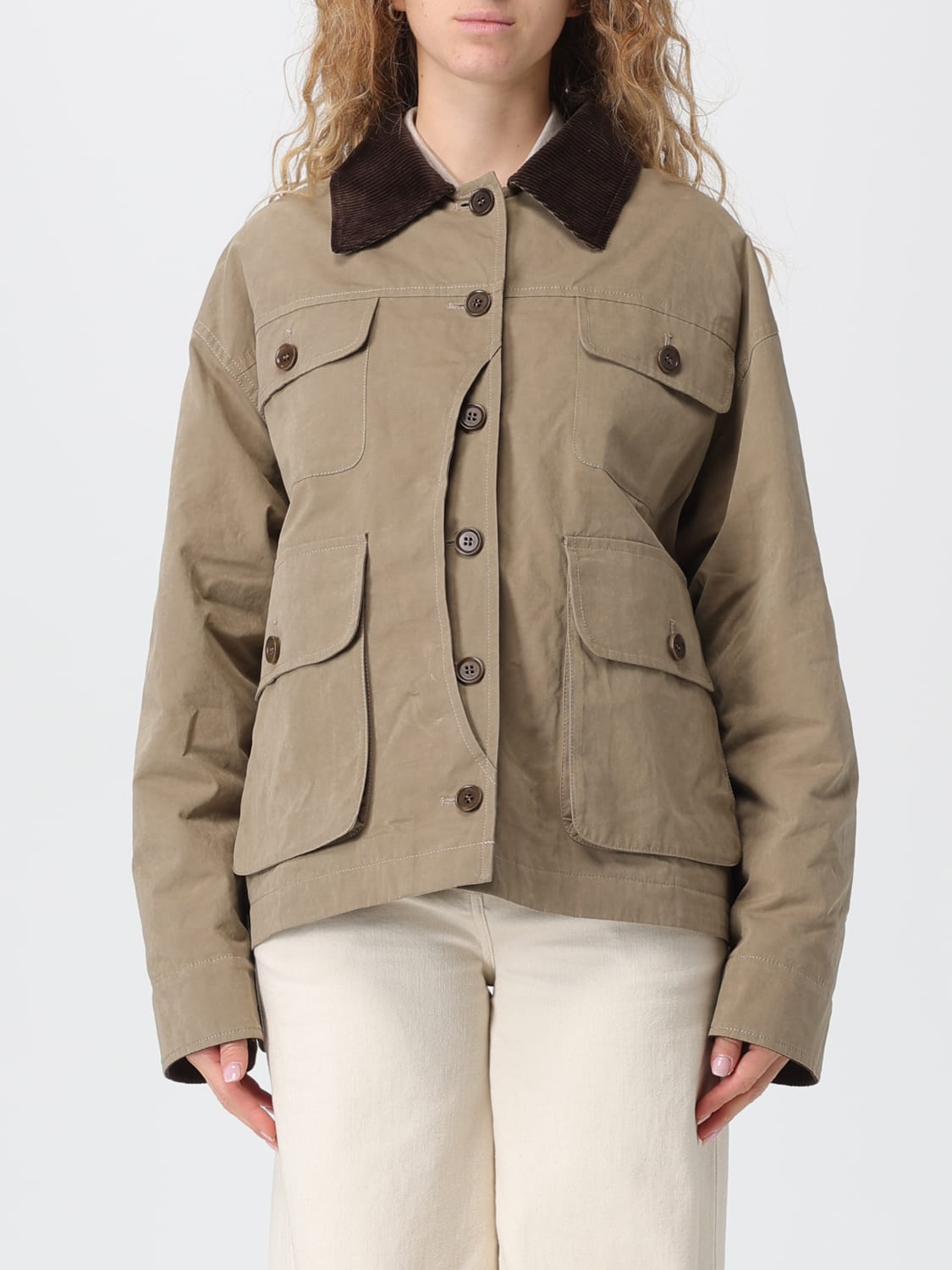 ASPESI JACKET: Coat woman Aspesi, Beige - Img 1