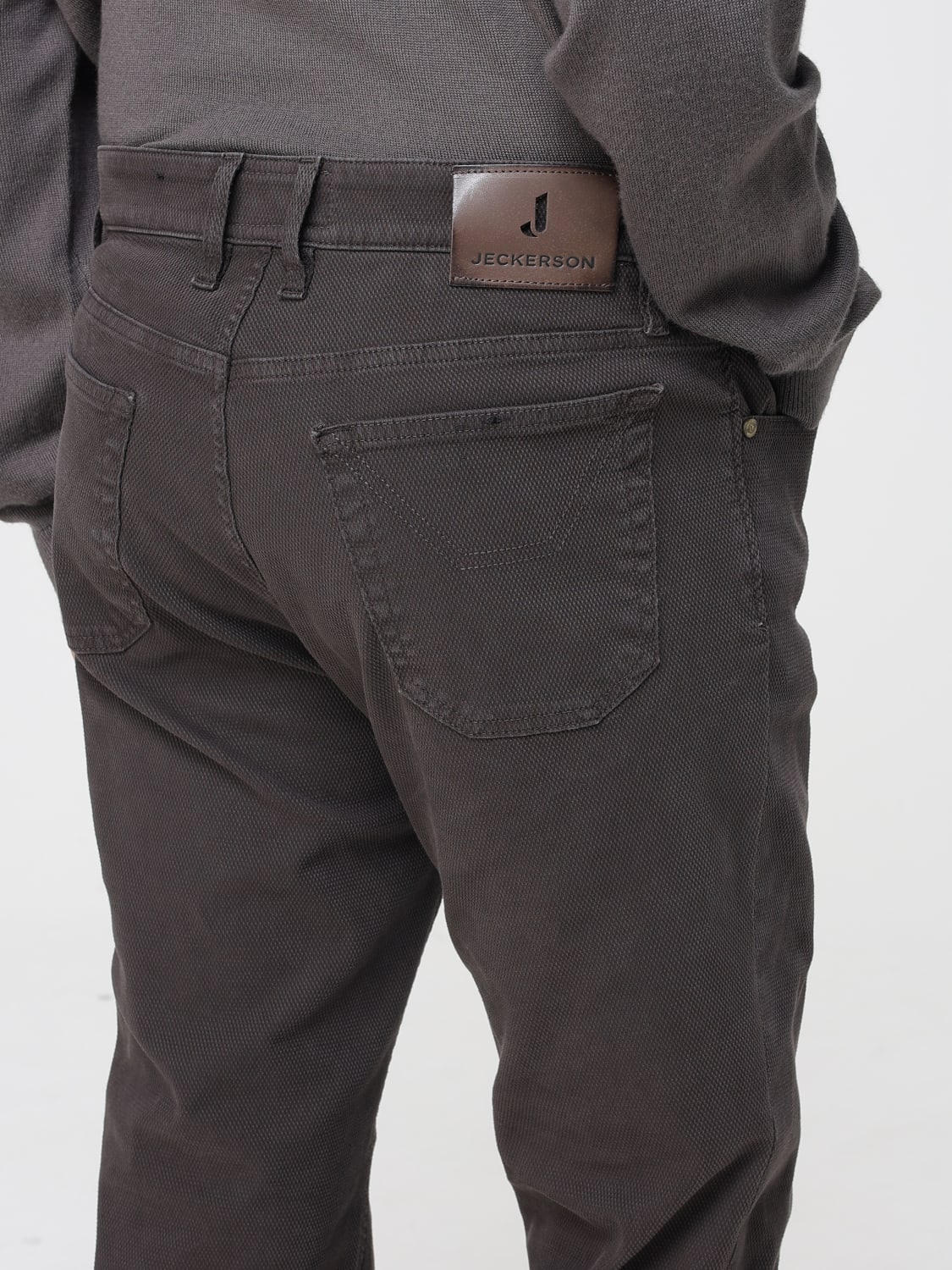 JECKERSON JEANS: Trousers men Jeckerson, Brown - Img 3